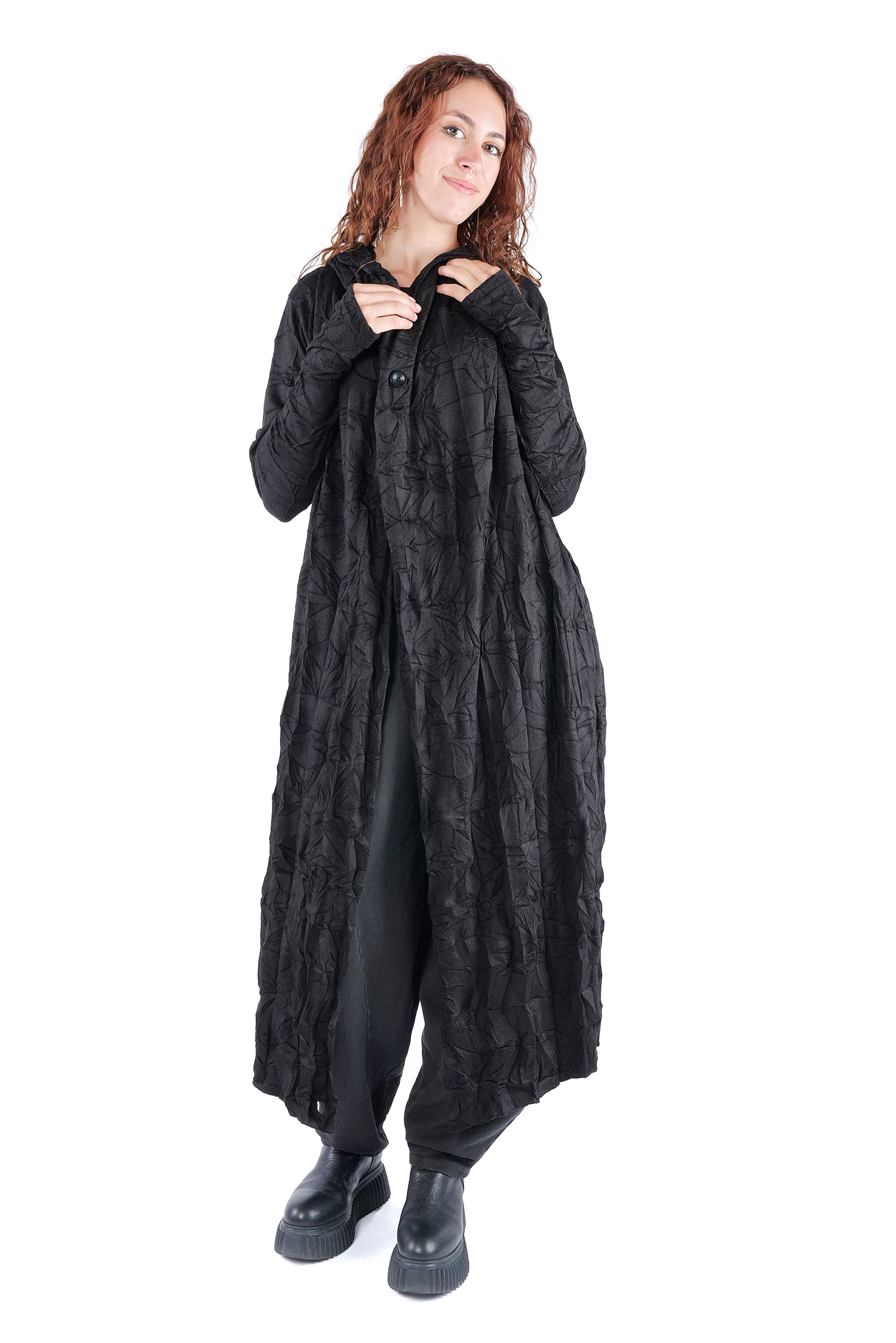 Long cardigan - Black - W5446