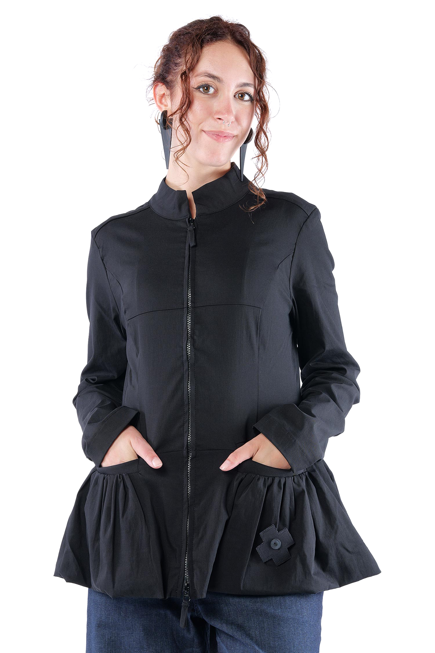 Stretch-Blazerjacke - Schwarz - 8074