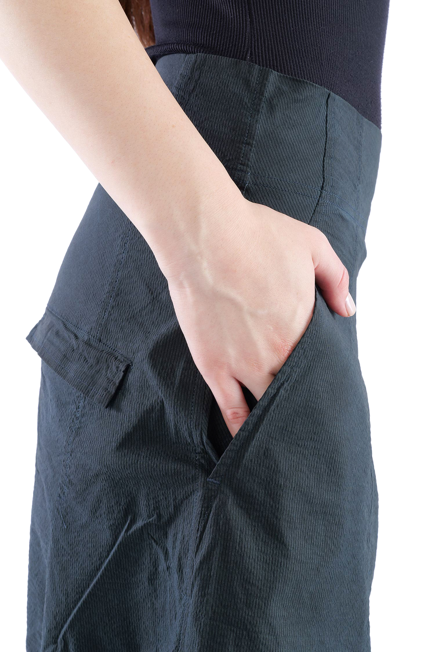 Weite Stretchhose - Petrol cloud - 2261240124