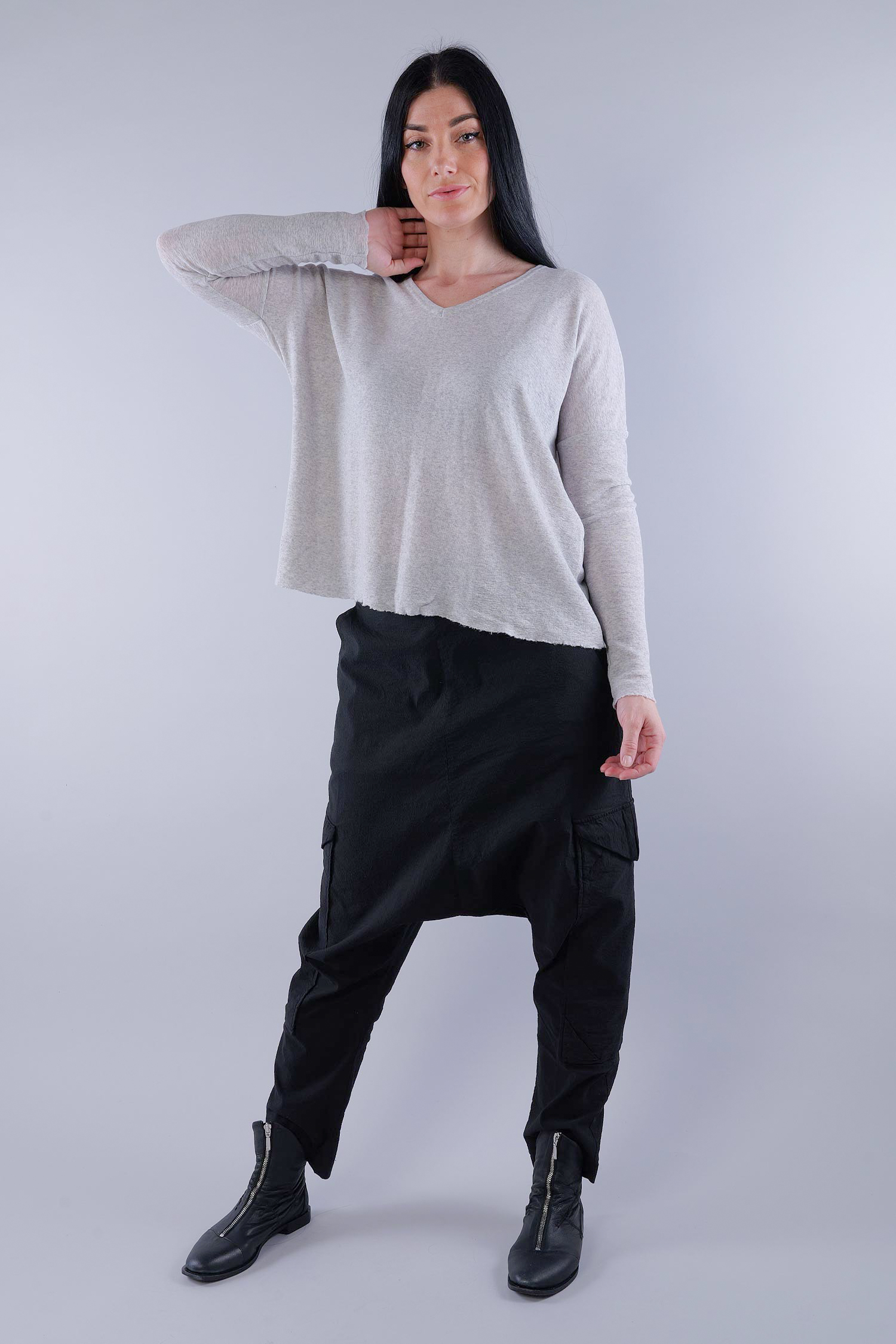 Merino Longsleeve - Dawn grey melange - 4027