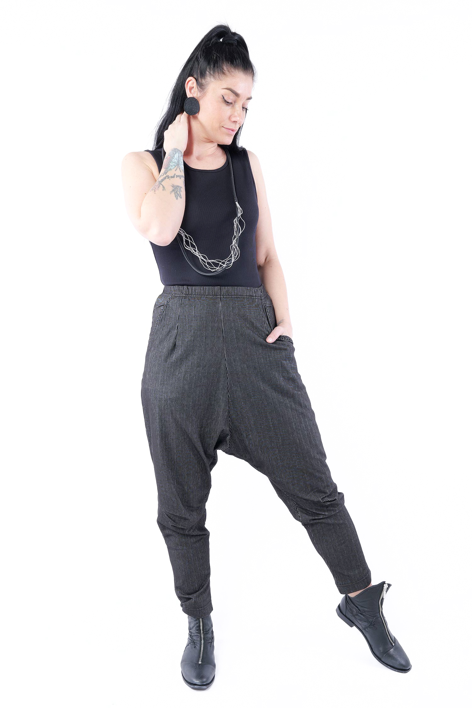 Babycord Hose - Black stripe - 1263240104