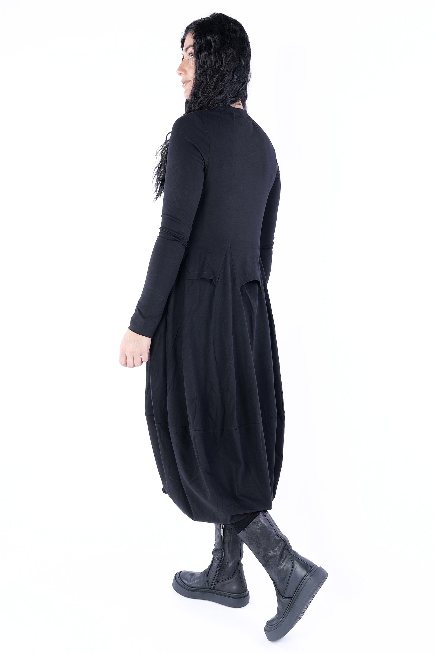 Tulpiges Kleid - Schwarz - 049-DS-T07