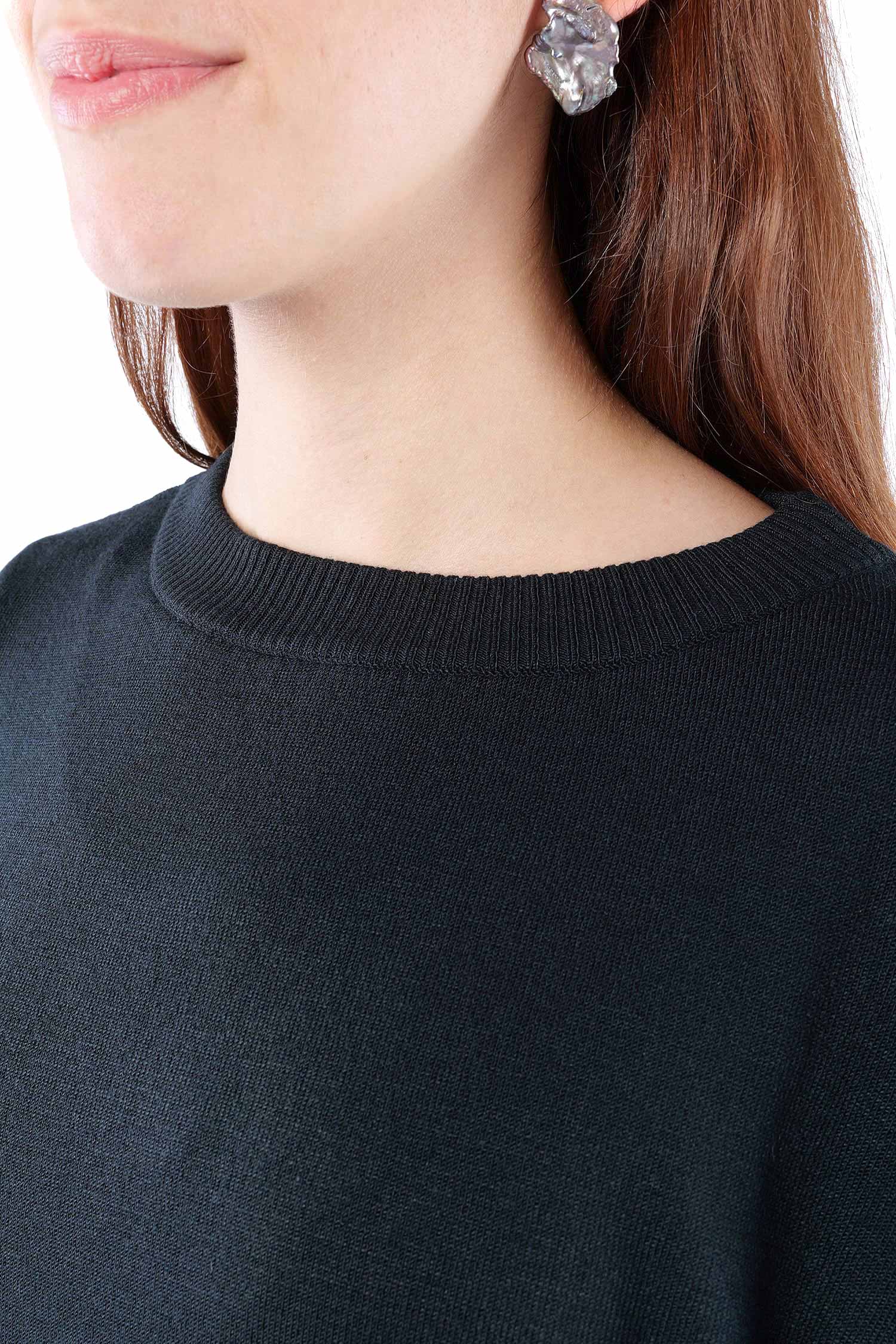 Oversize Strickpullover - Schwarz - 26.2-KHG445