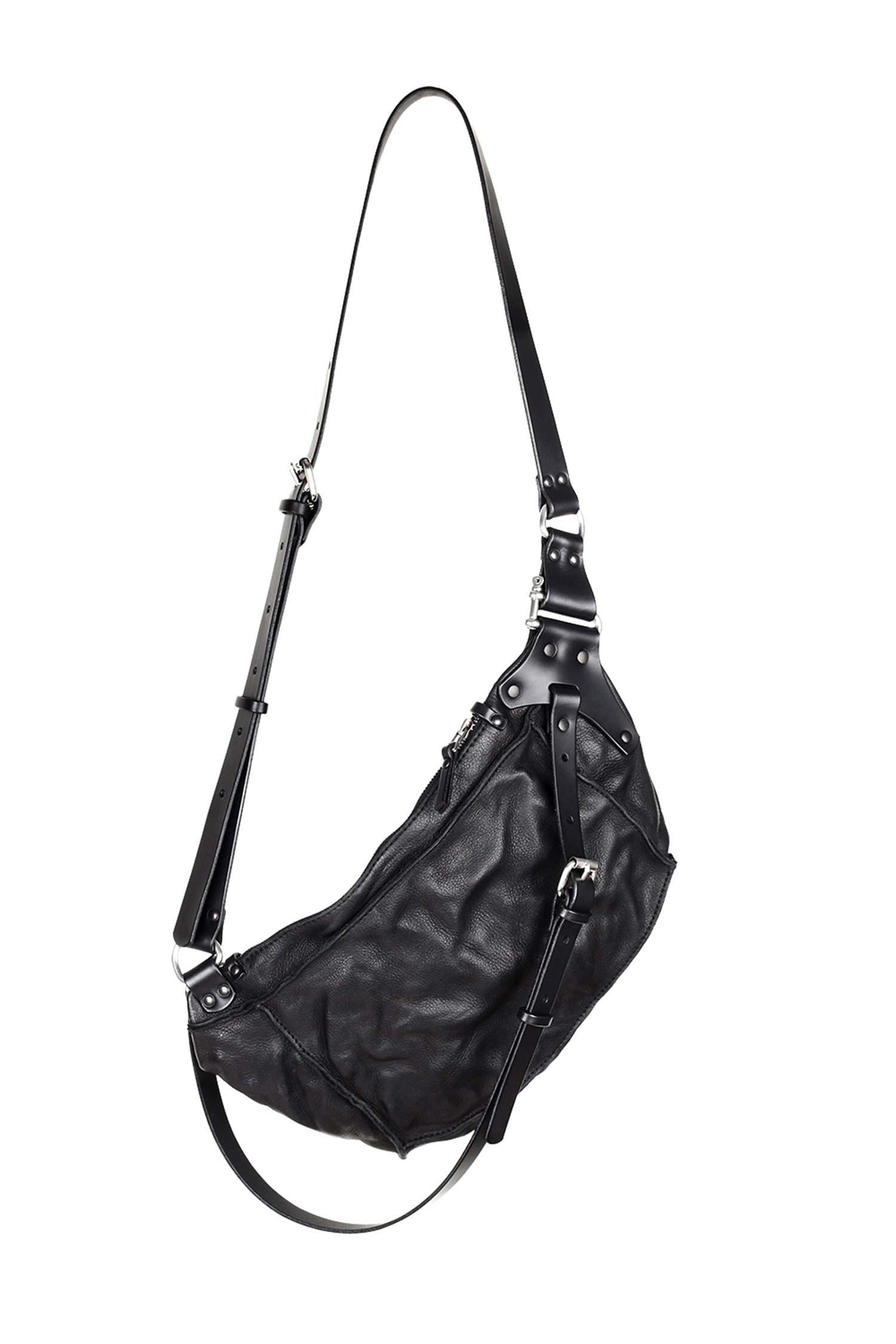 Leather shoulder bag - Rui - Black
