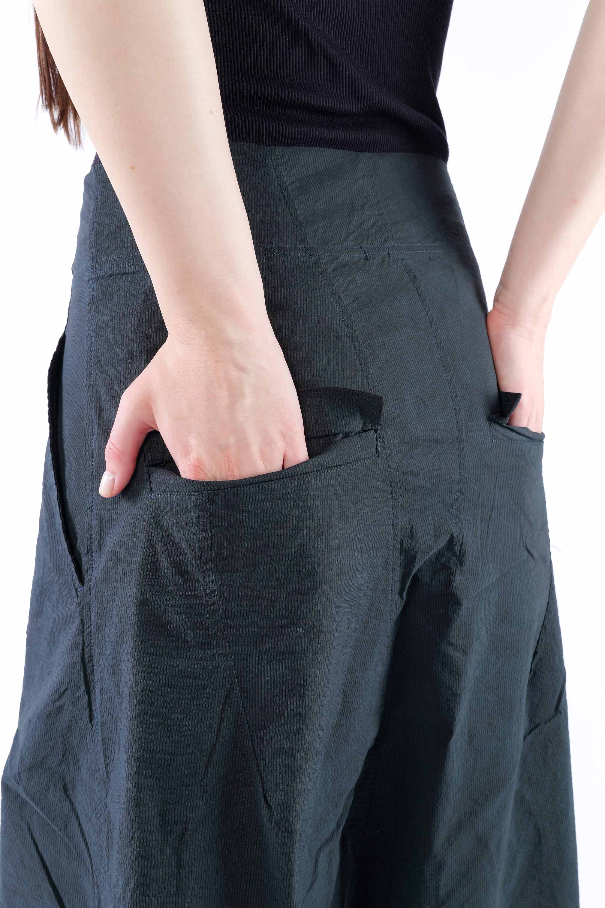 Weite Stretchhose - Petrol cloud - 2261240124