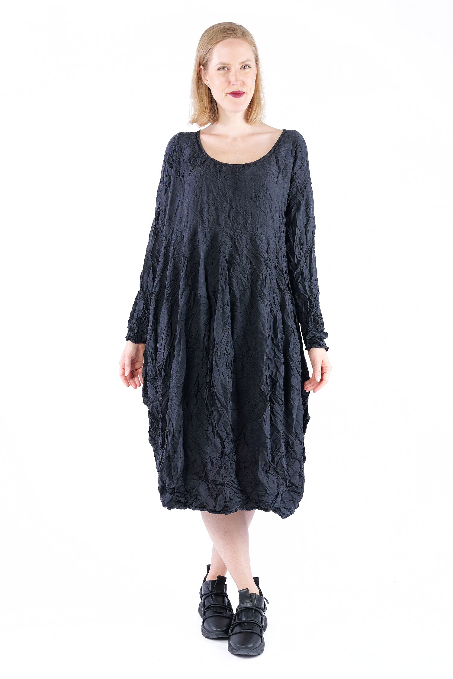 Seidenkleid - Schwarz - Regenknitt