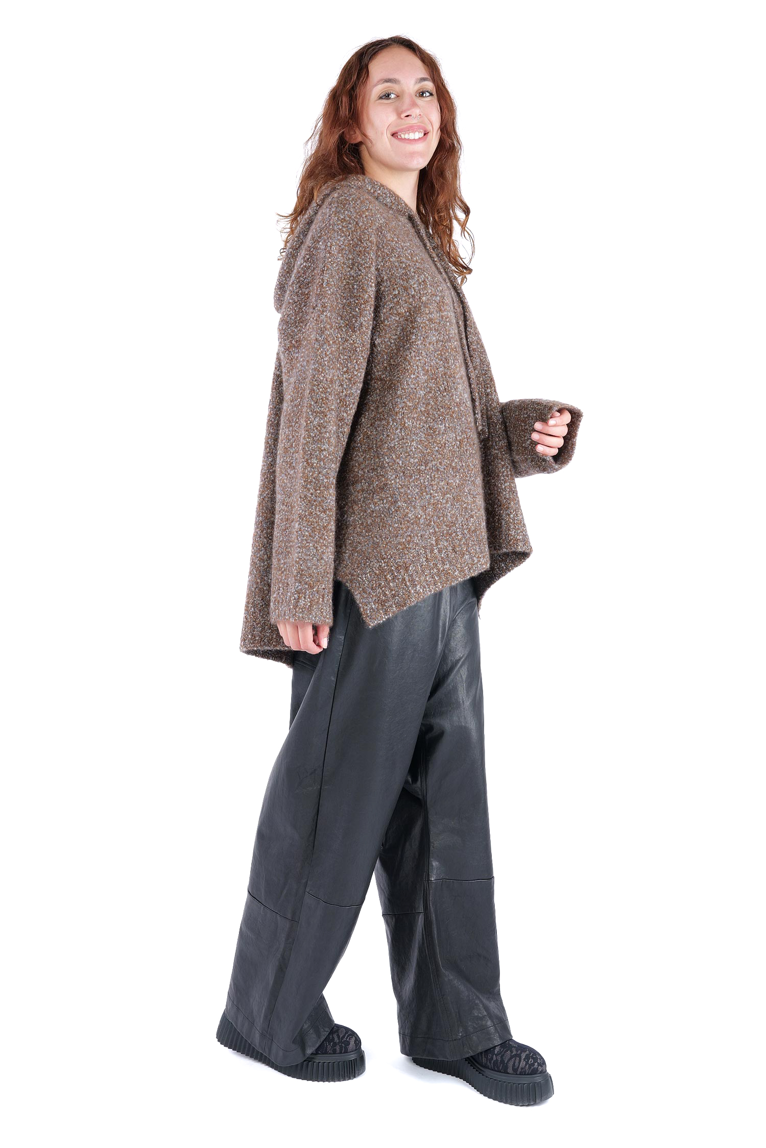 Bouclé Hoodie - Raven - 26146