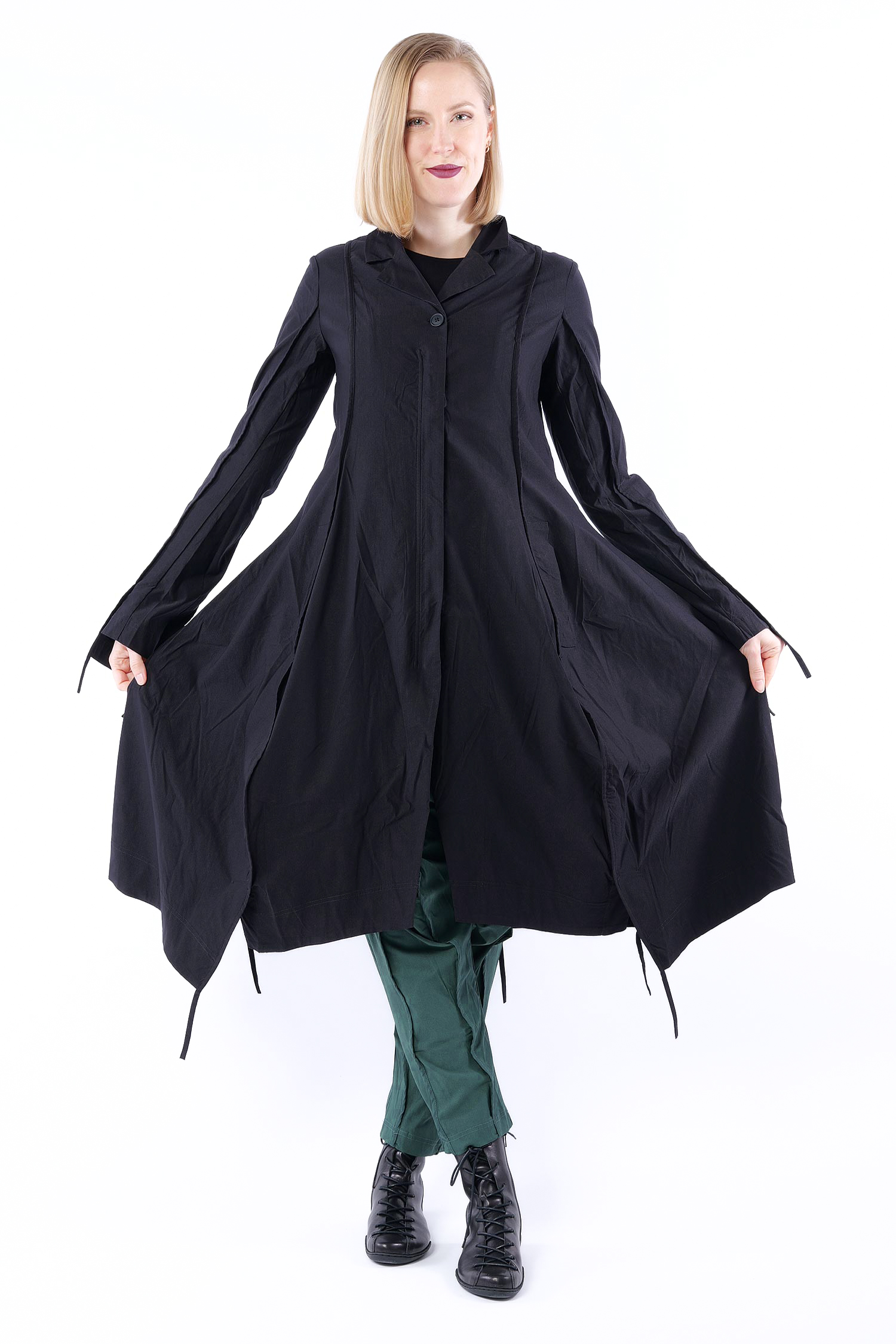 Stretchmantel - Schwarz - 1263221202