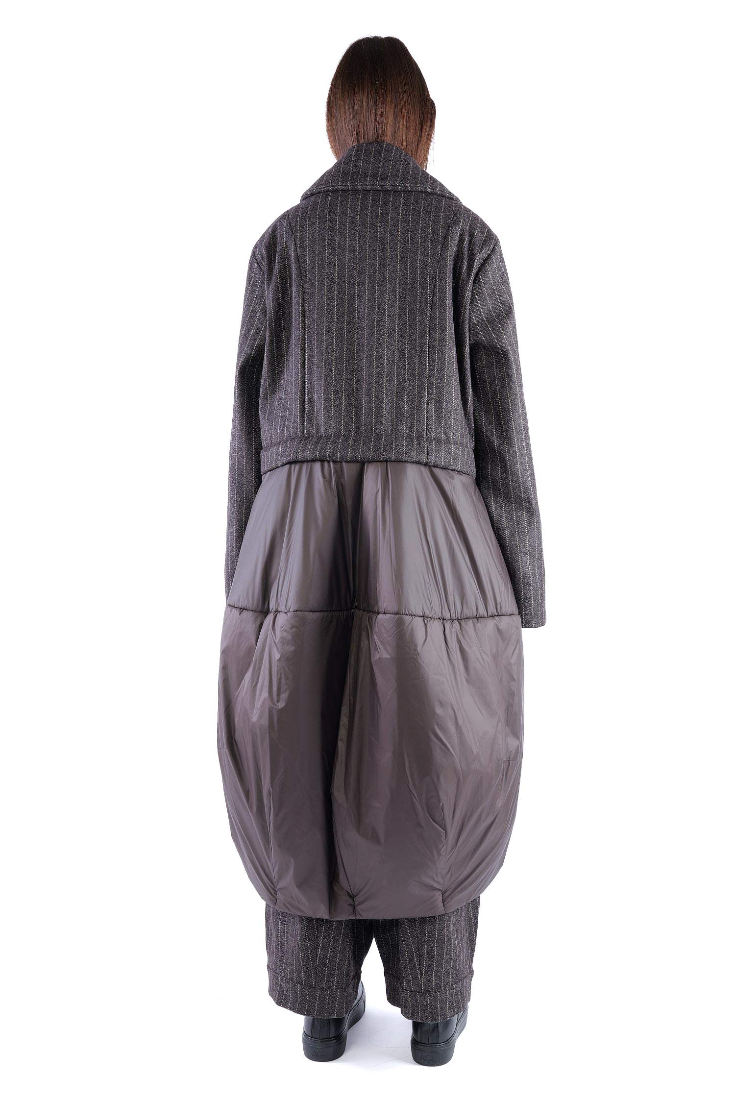 2-in-1 Wintermantel - Truffle striped woven/chocolate - Formers