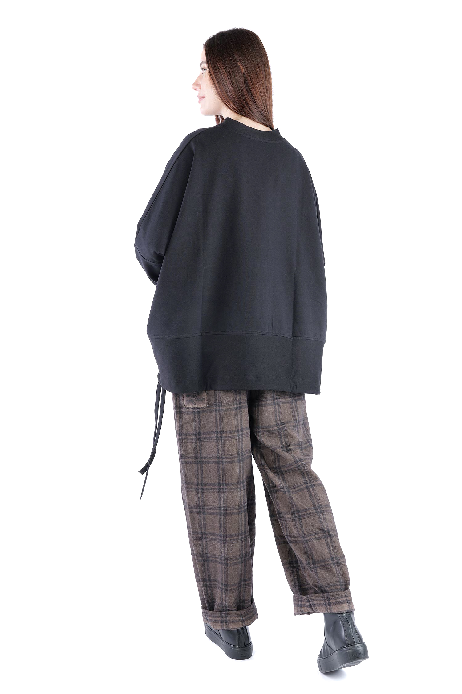 Oversize Sweatpullover - Schwarz - 26.2-KHF116