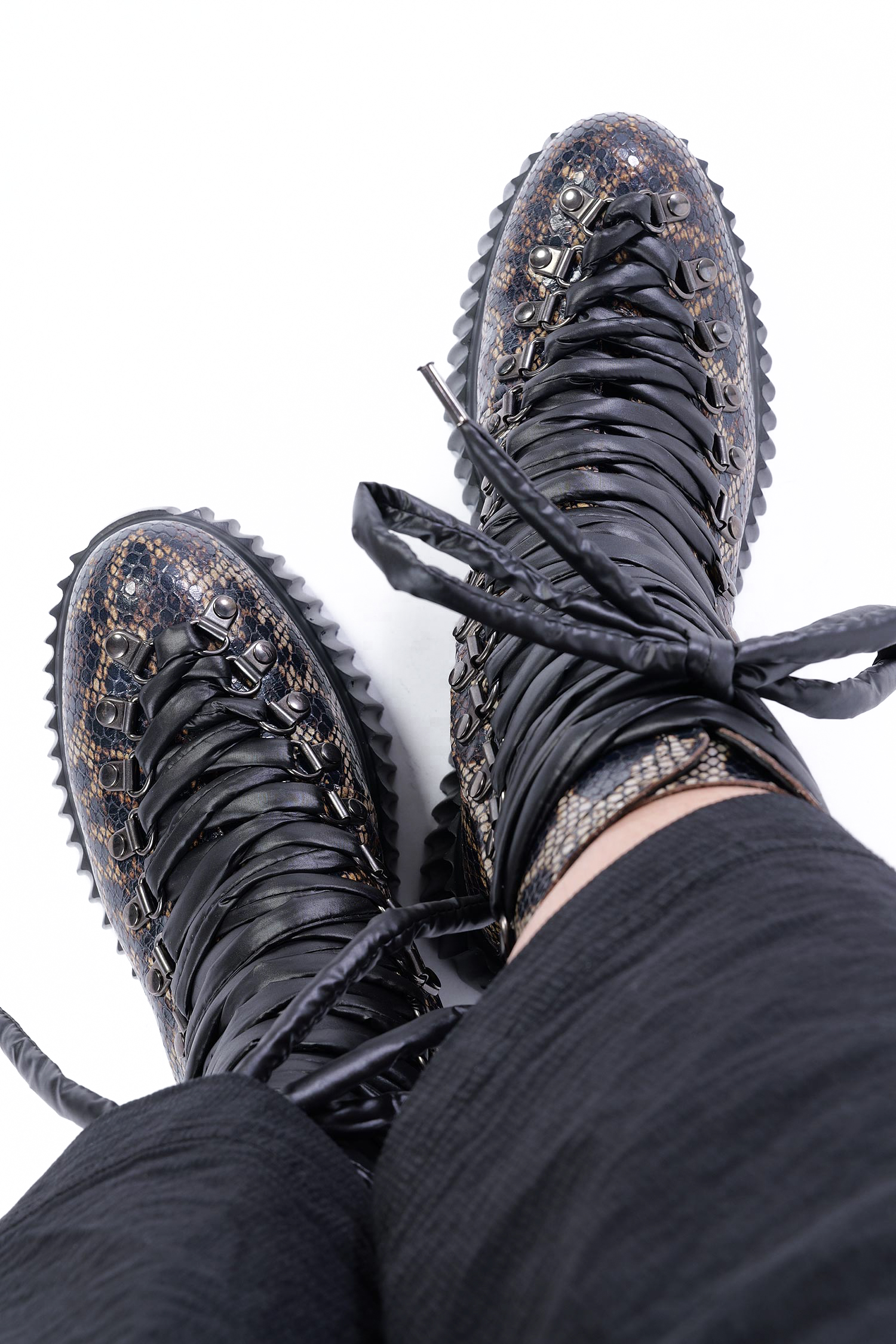 Schnür-Boots - Leo / Taupe-Nero - Dromo