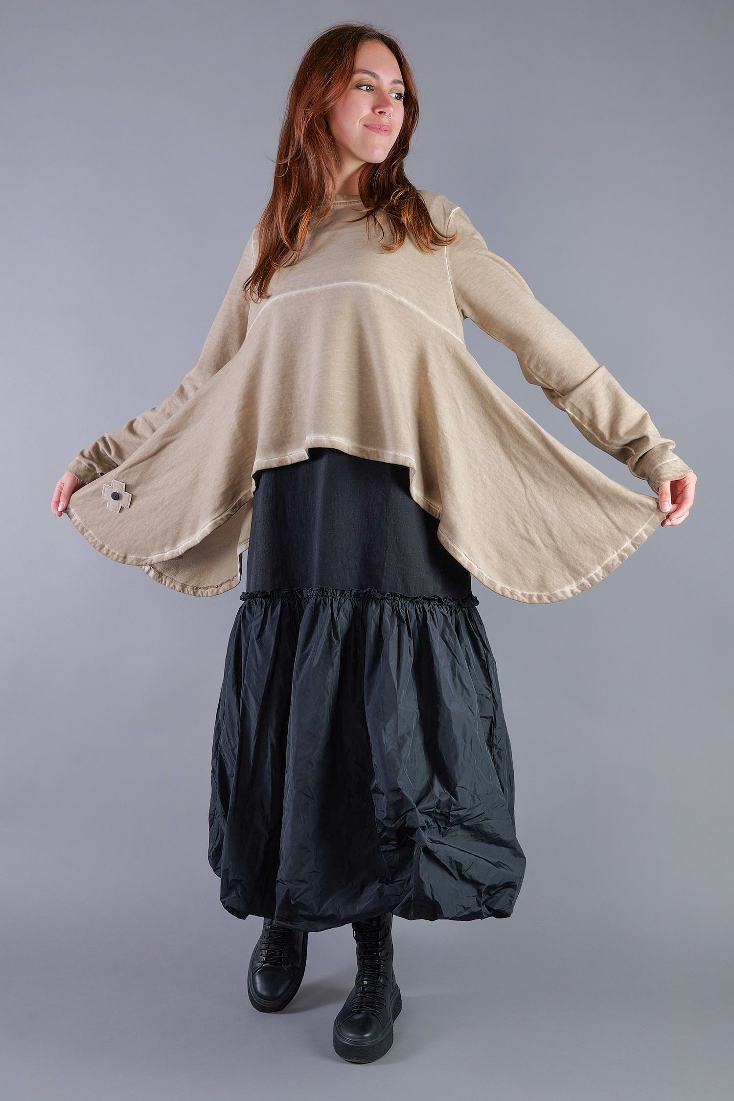 Asymmetrischer Sweatpullover - Desert - 2135