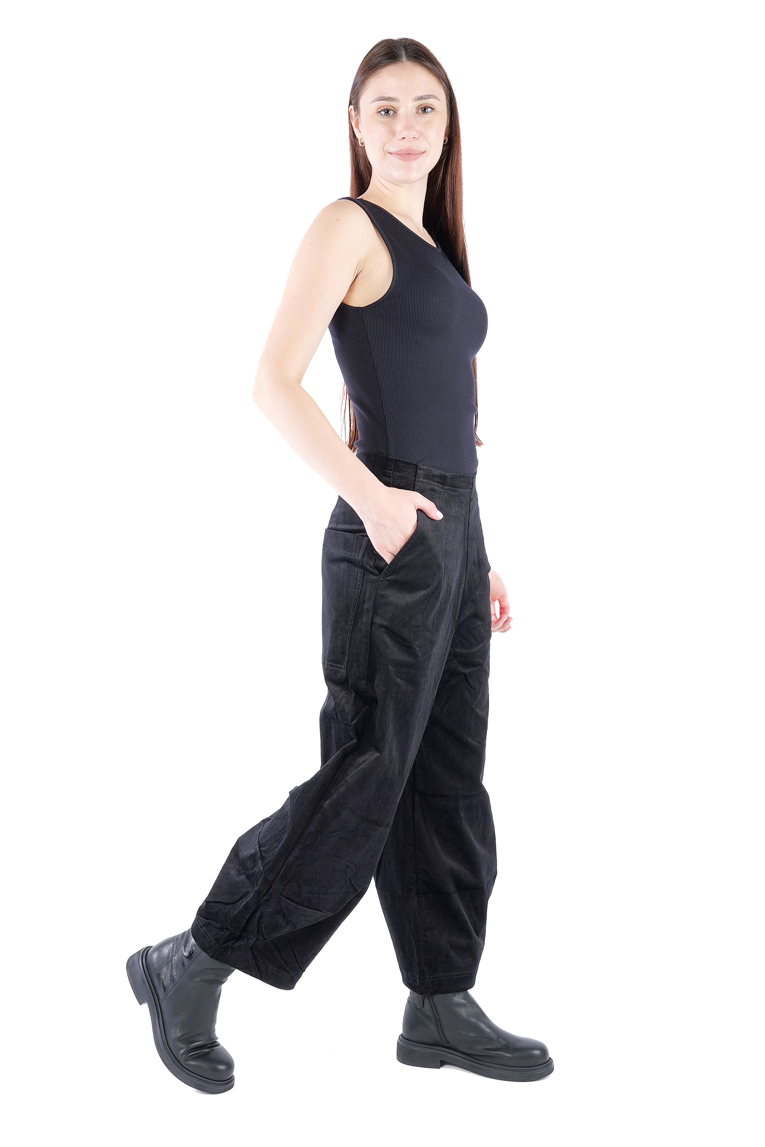 Feincord Hose - Schwarz - 2263230114