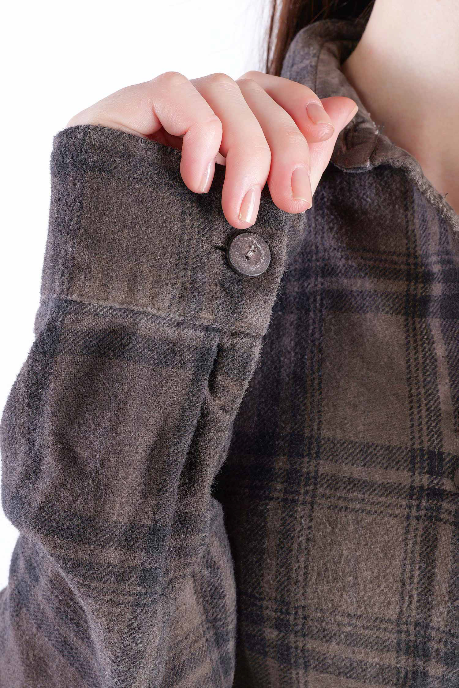 Legere Hemd-Bluse - Truffle old dye check - Allora