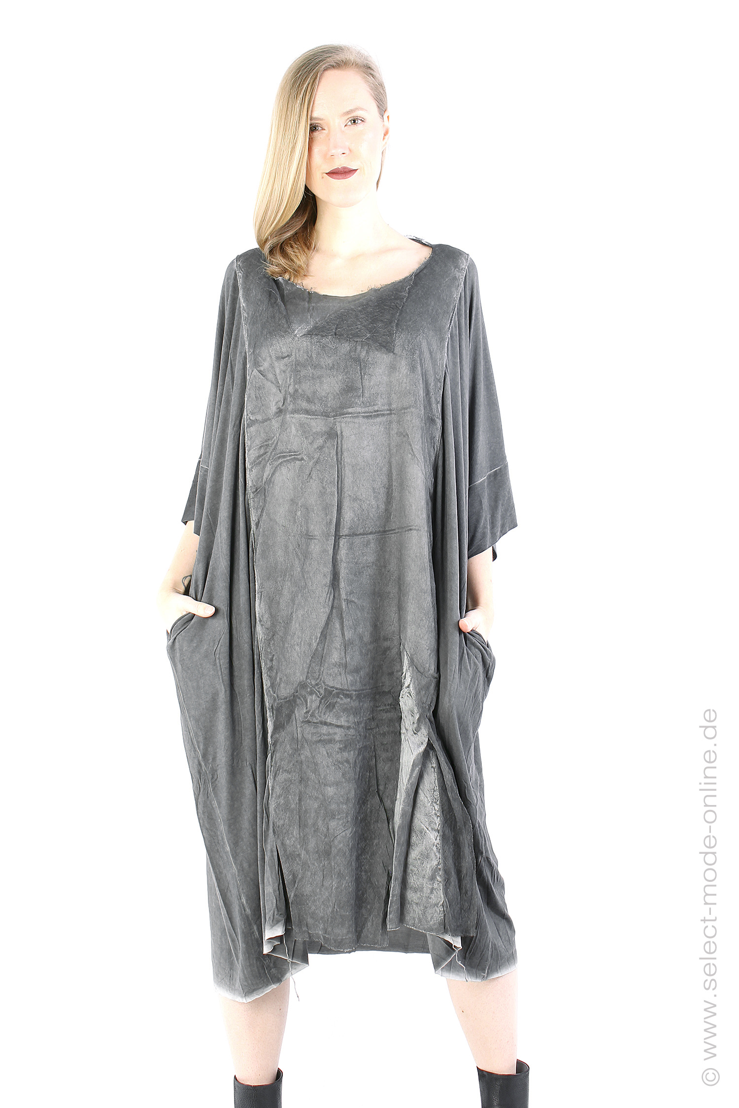 Oversize Kleid mit Tüll - Charcoal Cloud - 1242500905