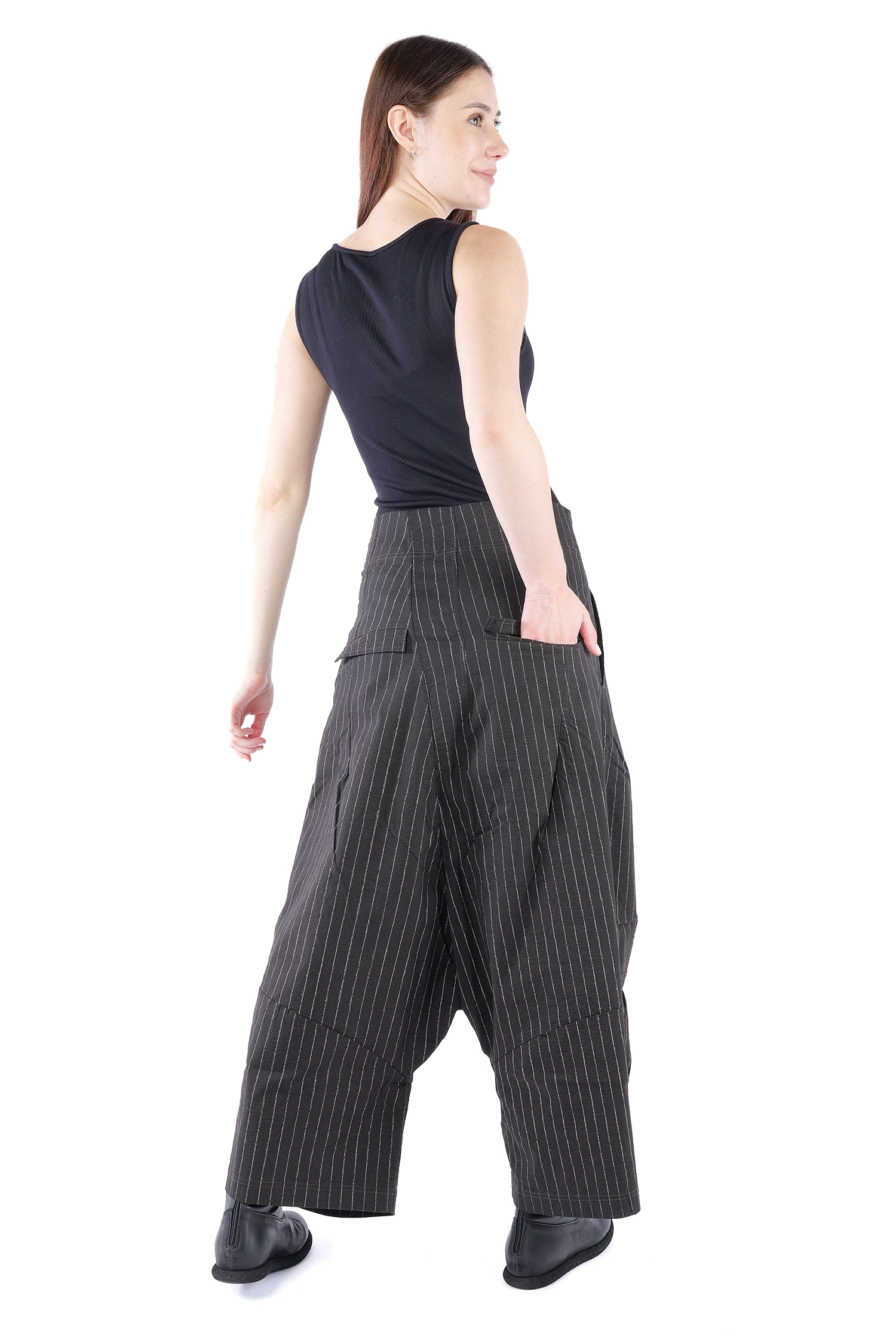 Weite Stretchhose - Umbra cloud stripe - 2261240104