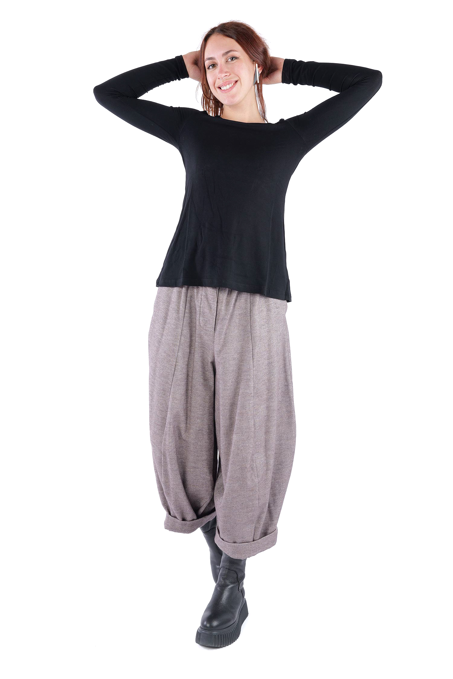 Weiches Longsleeve  - Schwarz - 4602