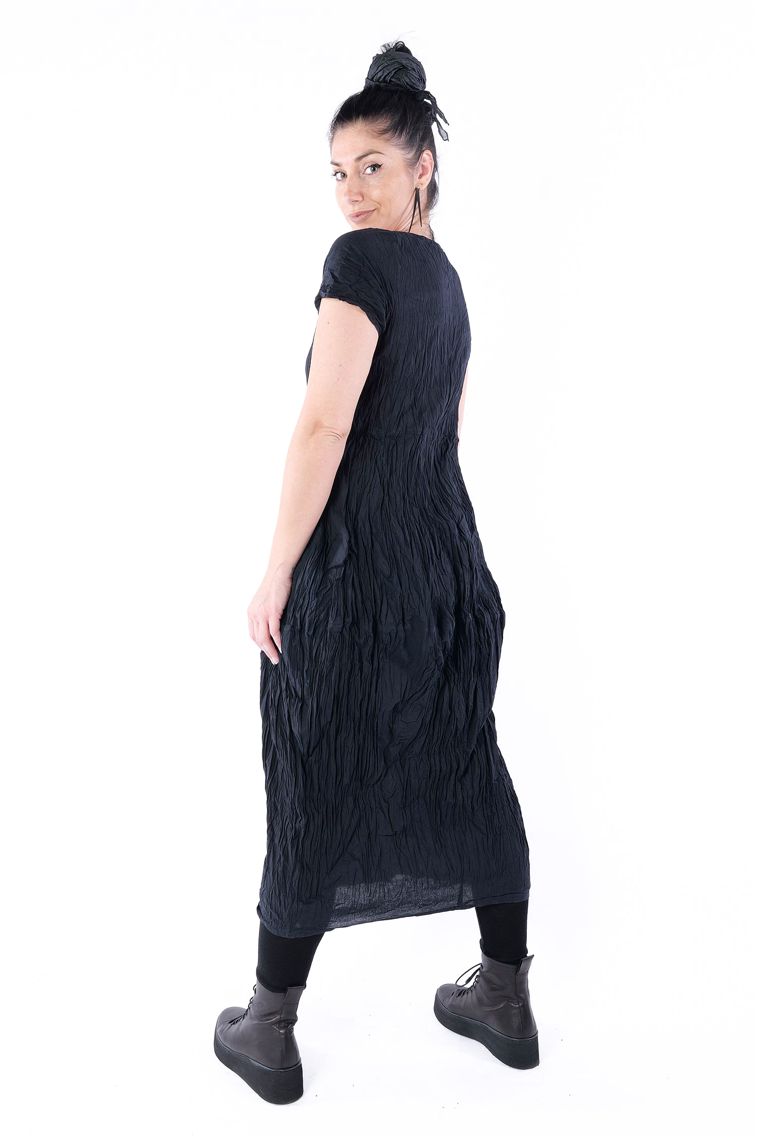 Falten Tunika - Schwarz - Effortschr