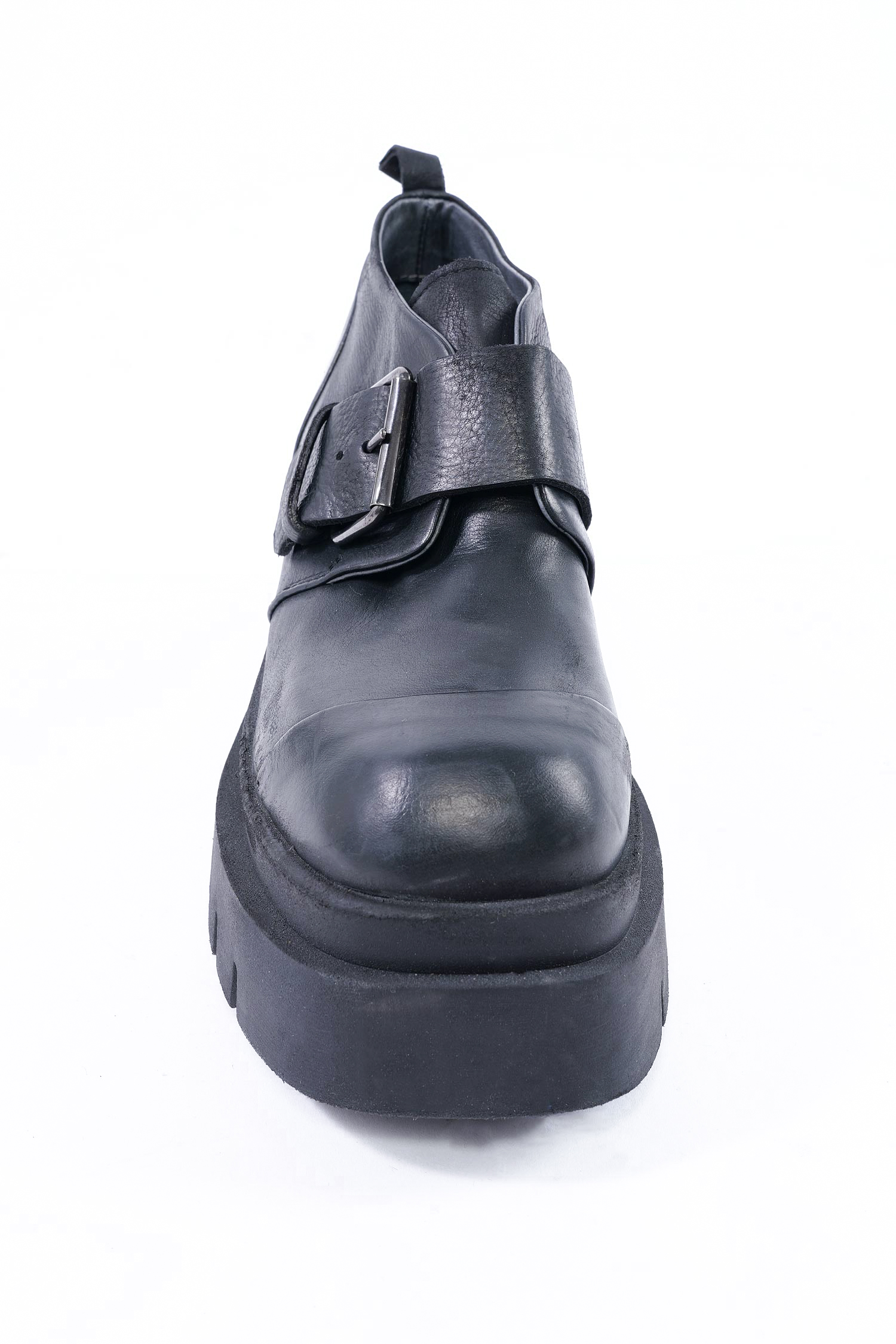 Leather monkstraps - black - 4005