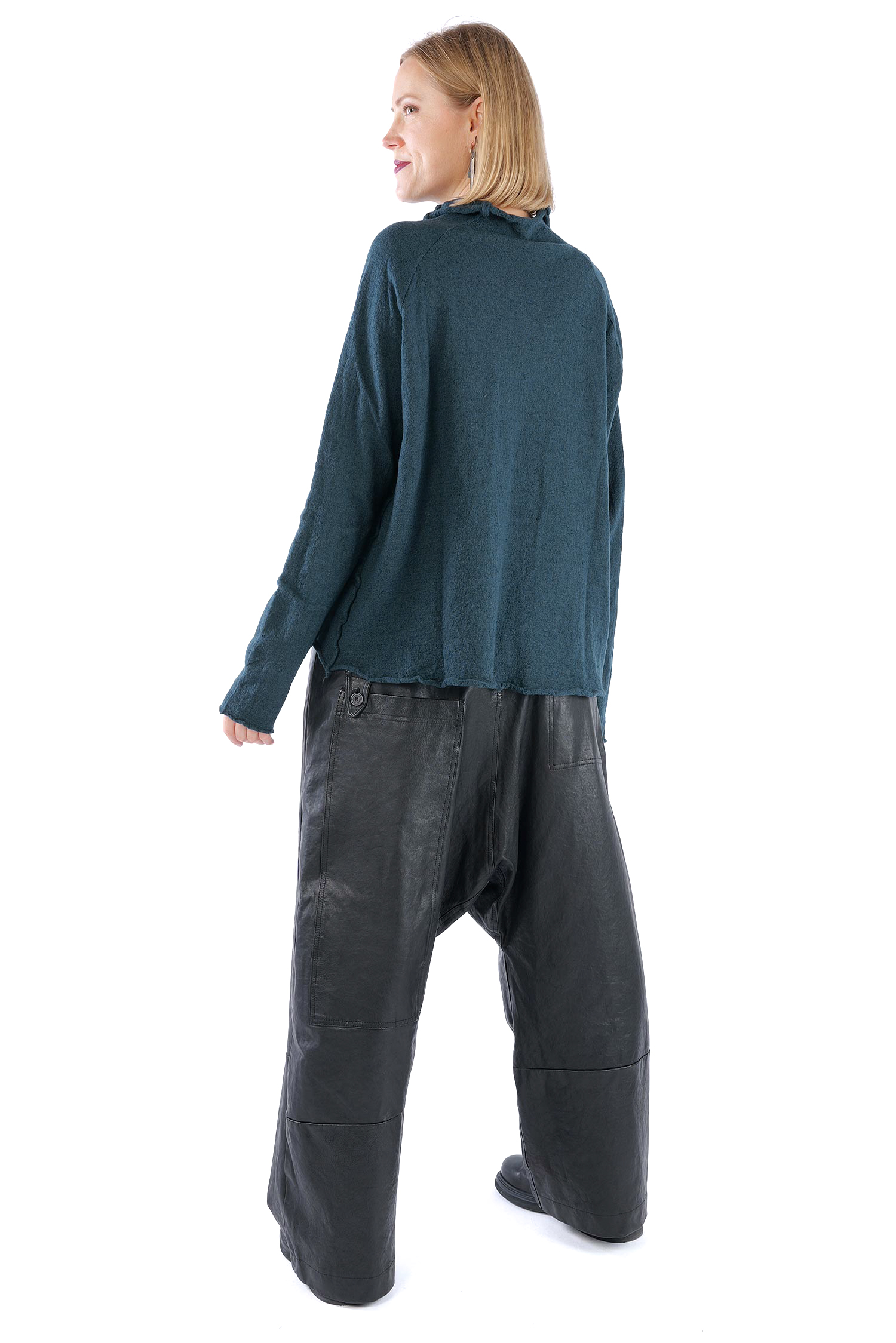 Oversize Wollpullover - Petrol - 2261680713