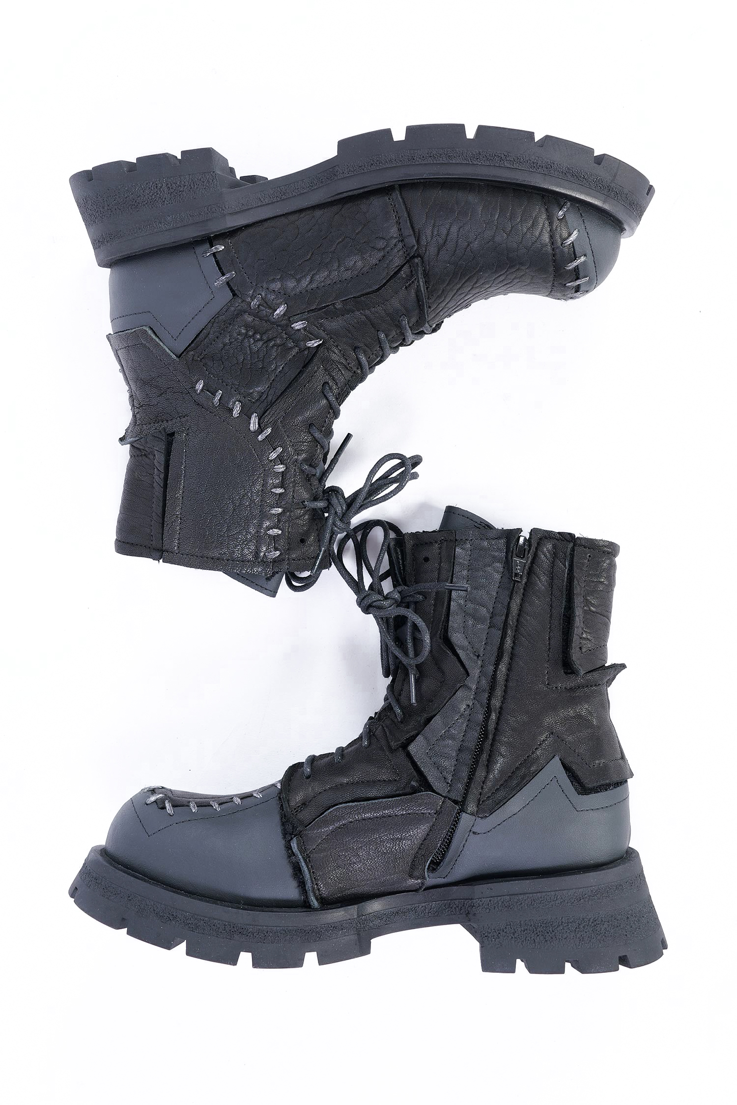 Leder Boots - Schwarz - Iniko