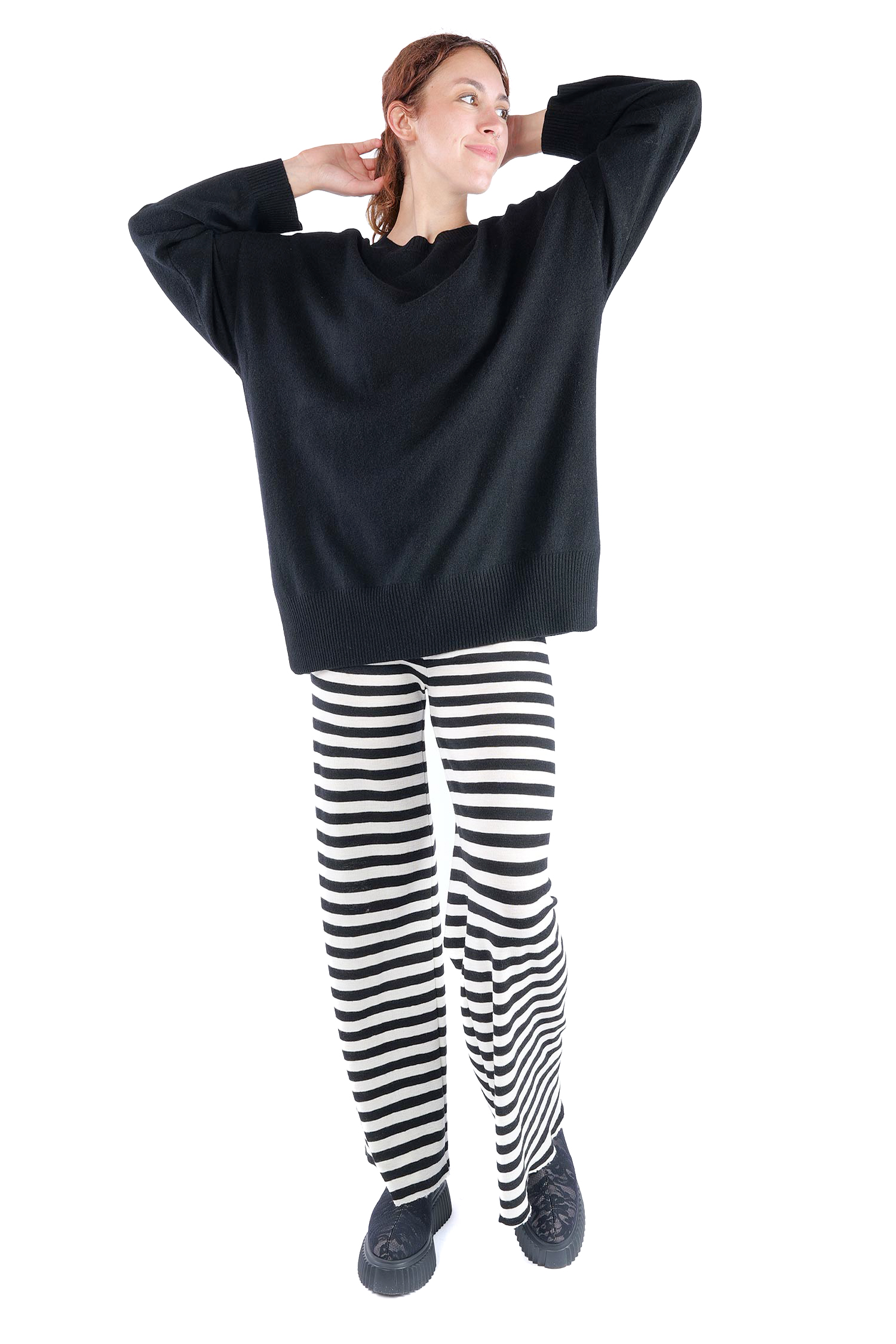 Kaschmir Pullover - Schwarz - 24116A