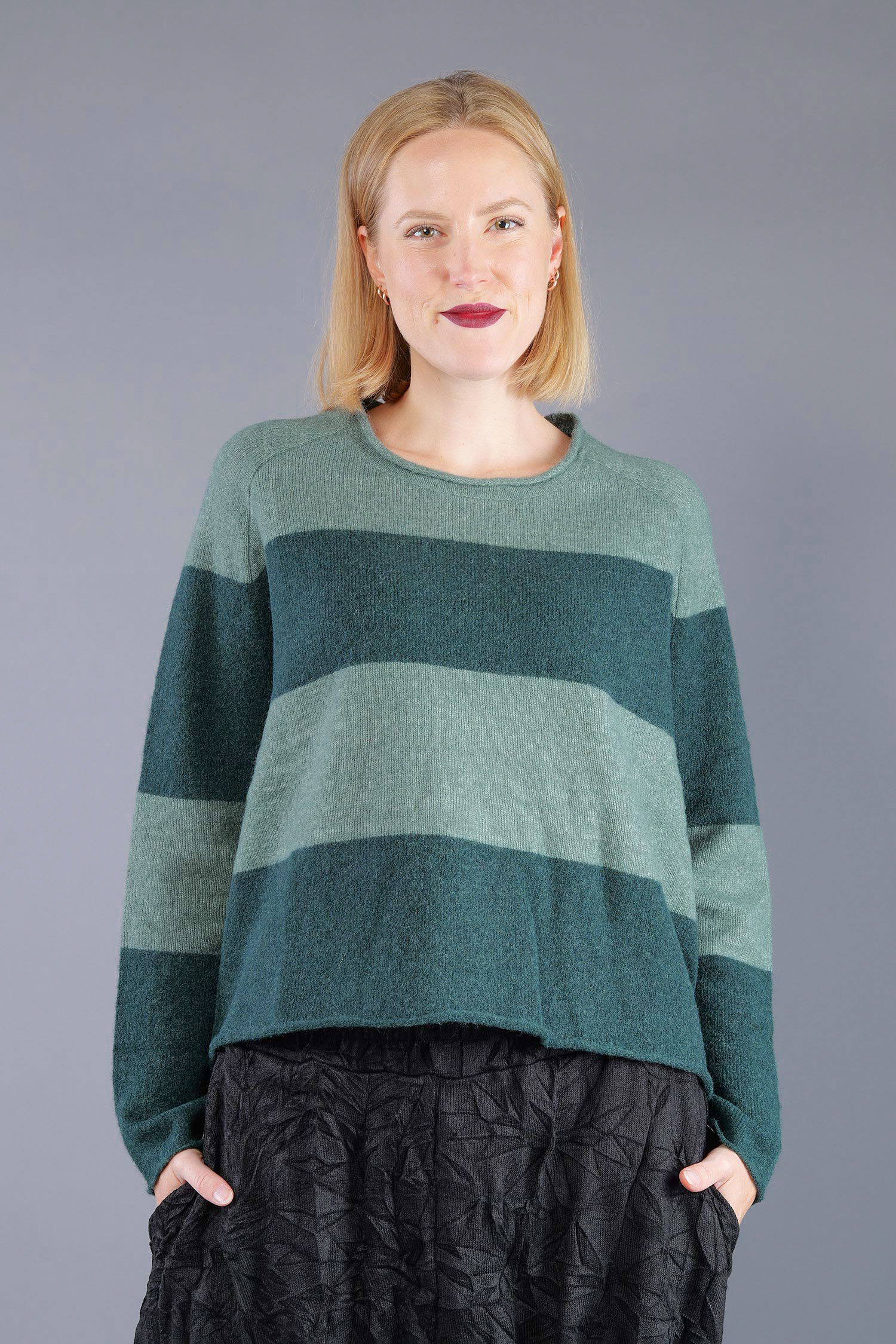 Knitted pullover - Forest park - 2263480704