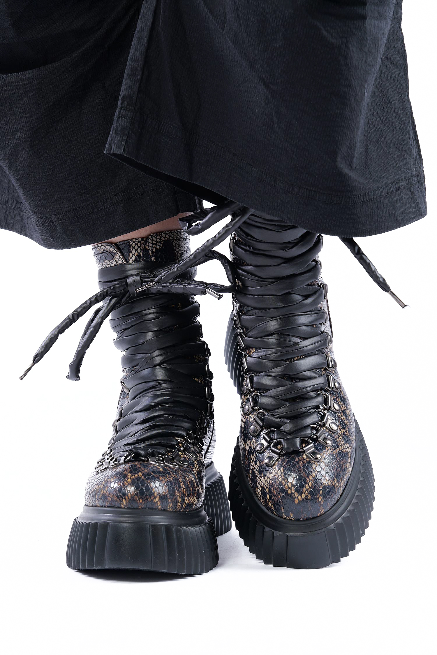 Schnür-Boots - Leo / Taupe-Nero - Dromo