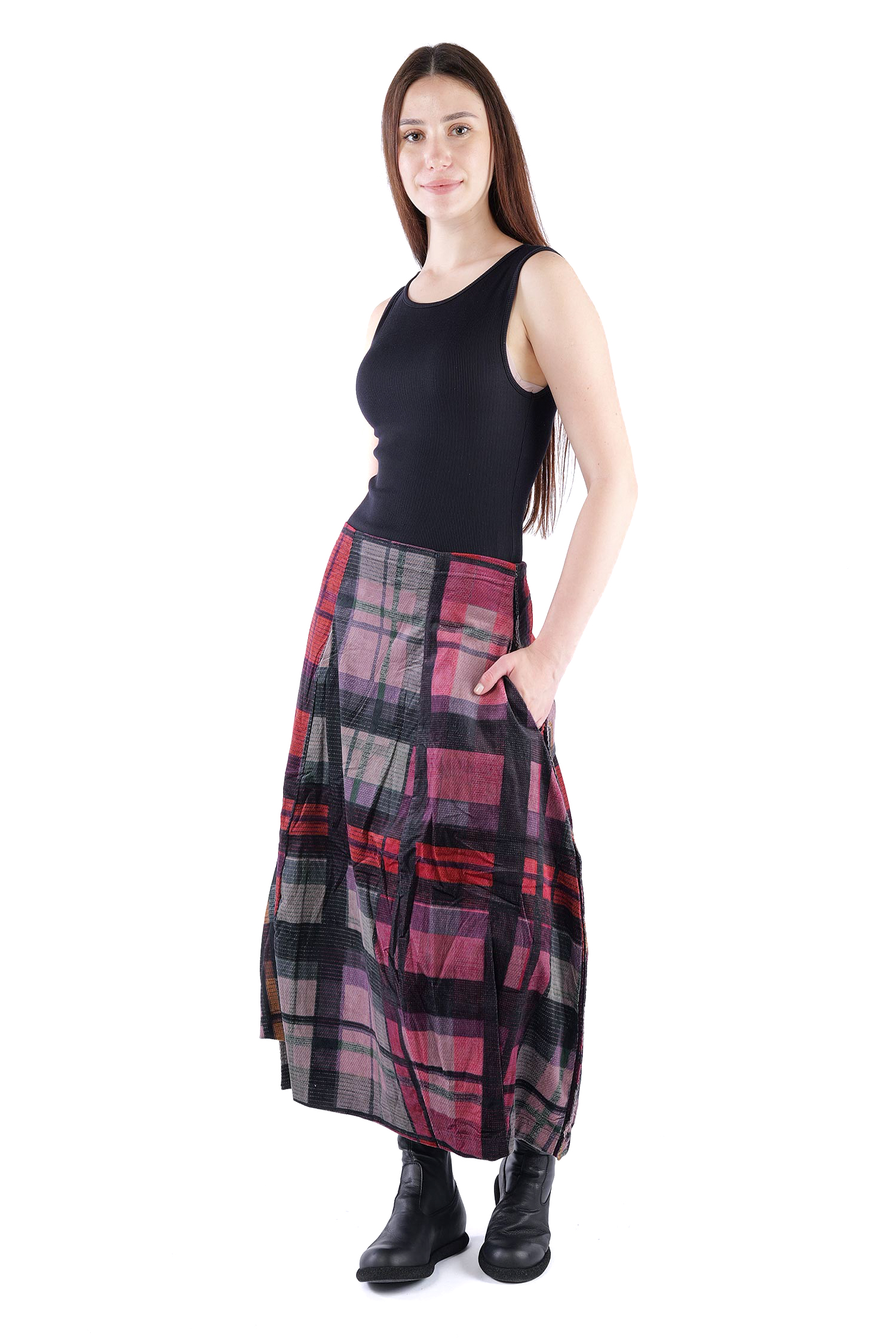 Feincord Rock - Check multicolor - 2263230305