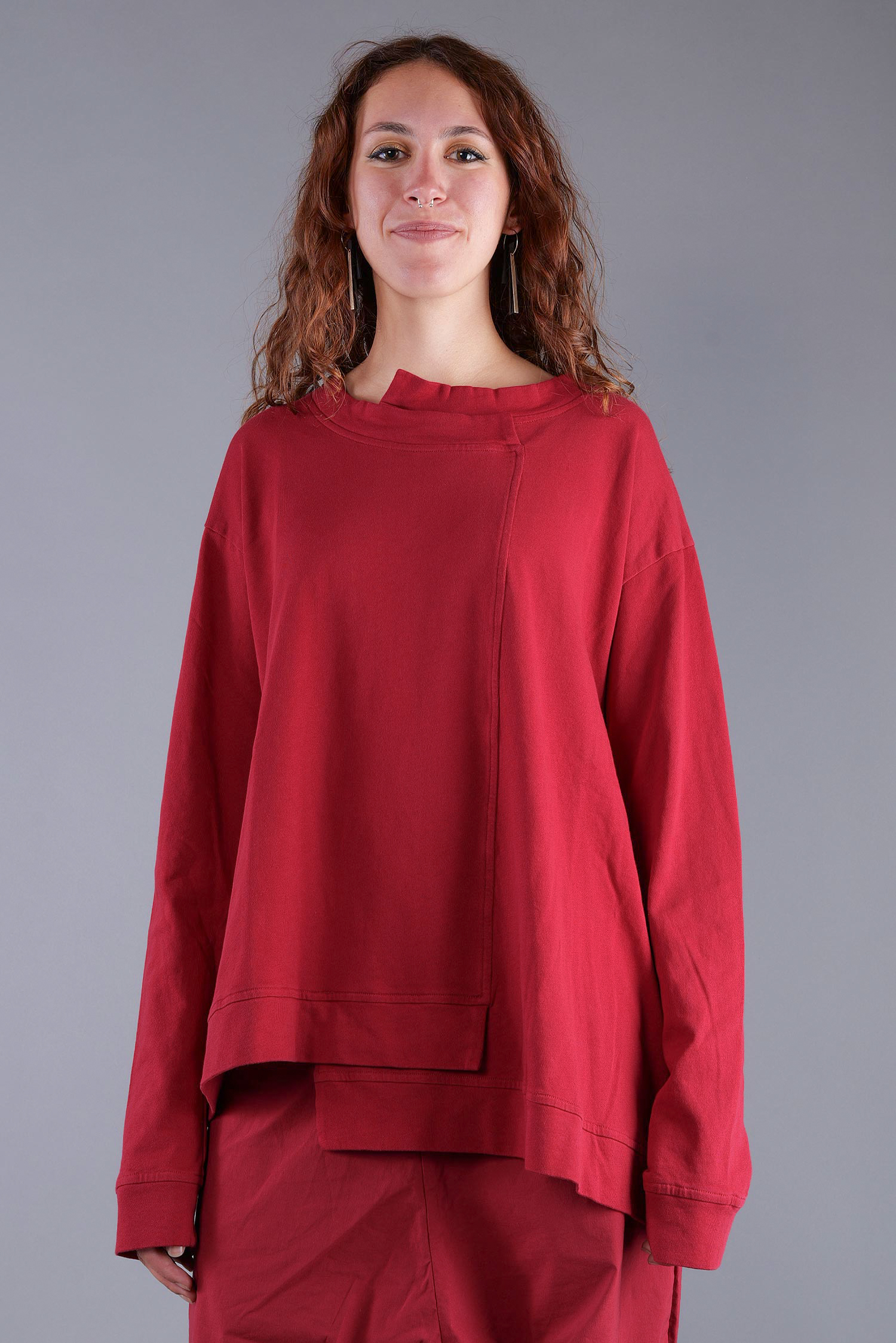 Asymmetrischer Sweater - Lava - 2263290501