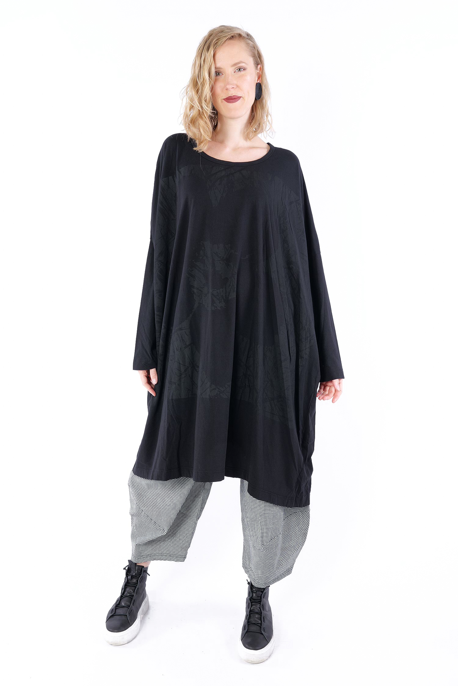 Jersey Tunika - Black print - 2253470904