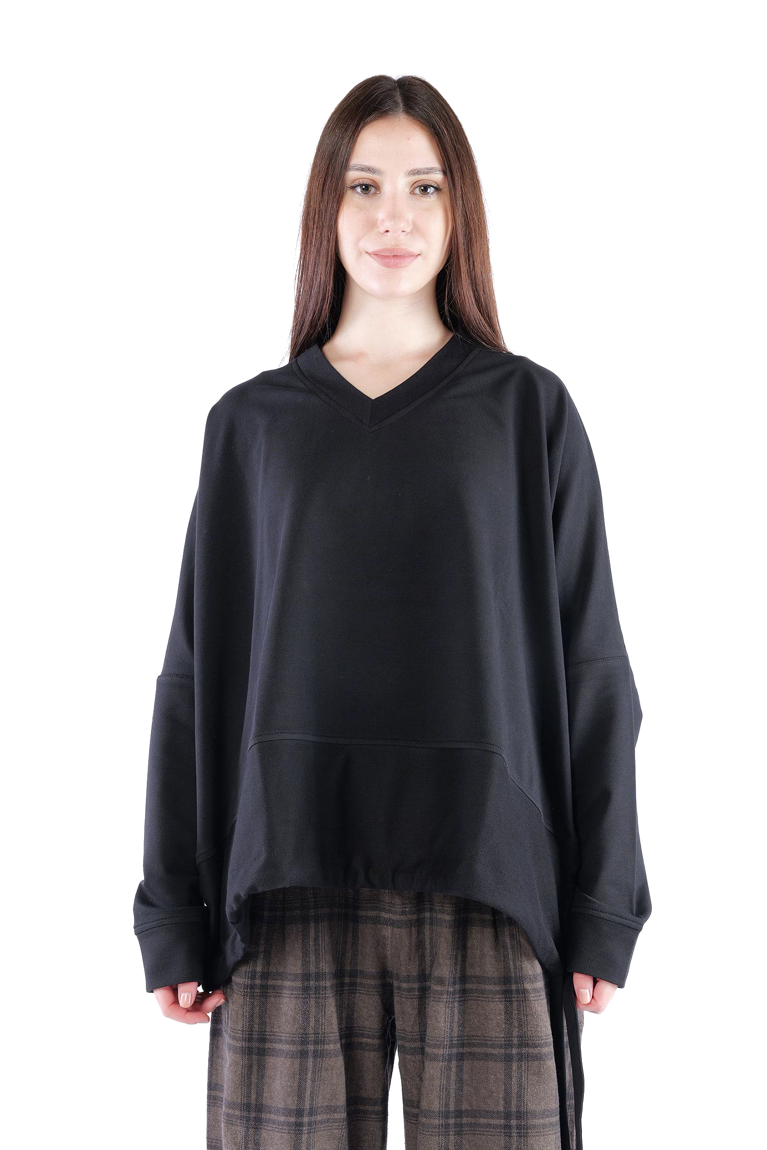 Oversize Sweatpullover - Schwarz - 26.2-KHF116