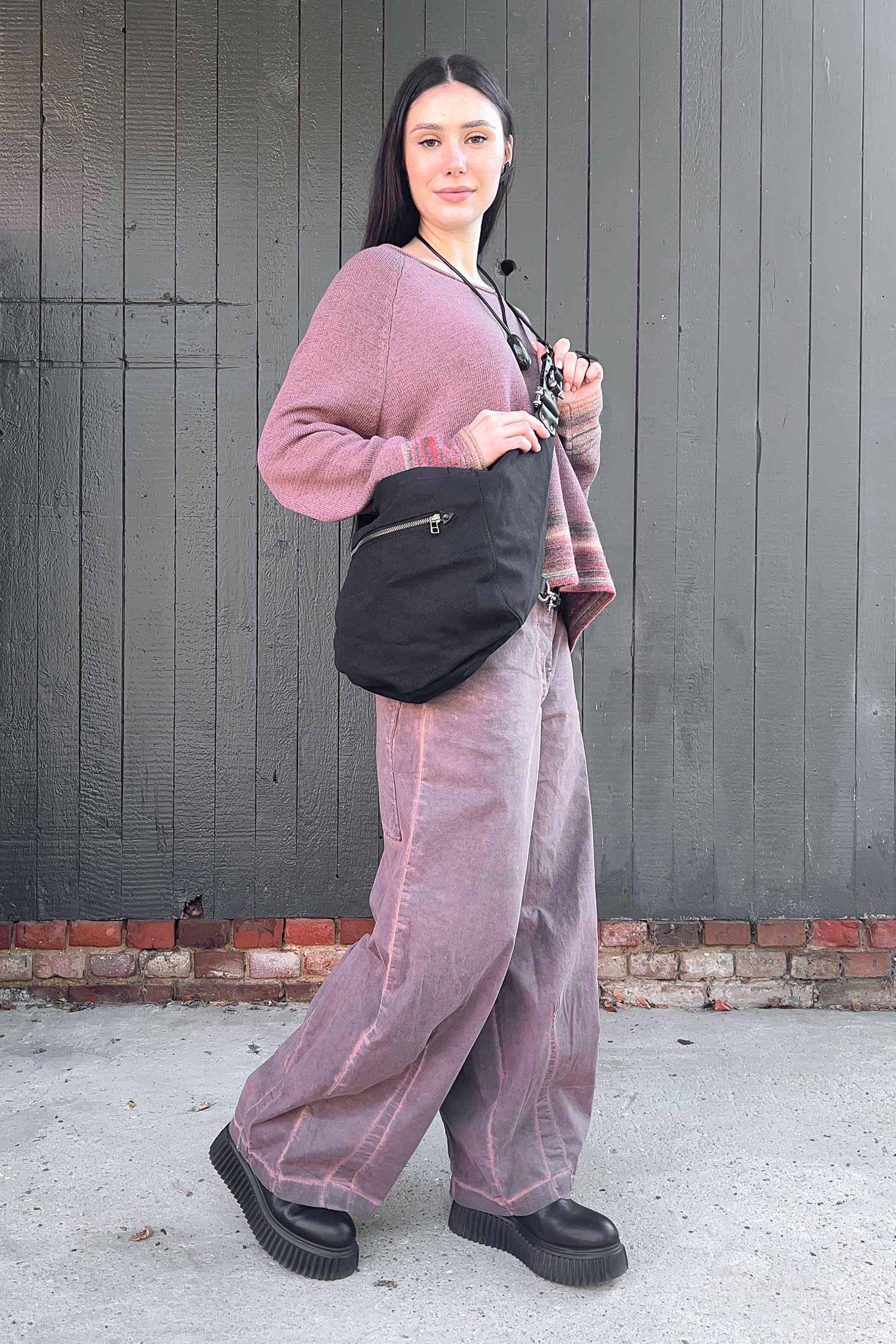 Canvas shoulder bag - black - Mitae Canvas