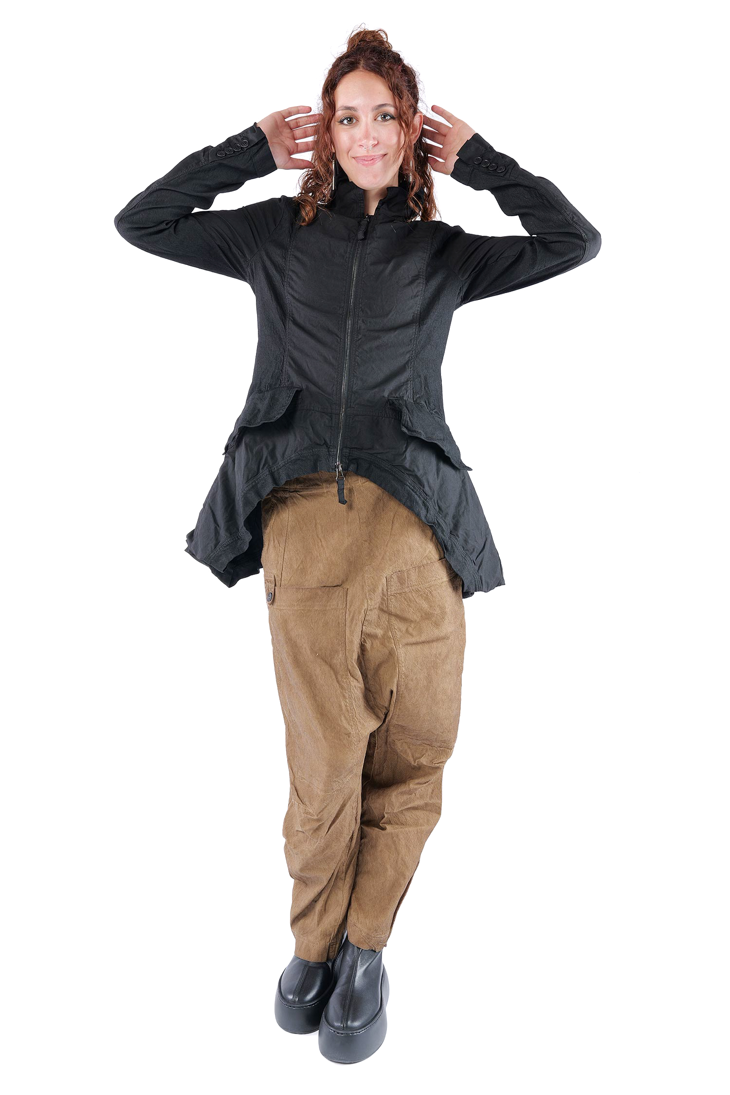 Asymmetrische Jacke - Schwarz - 2262261101