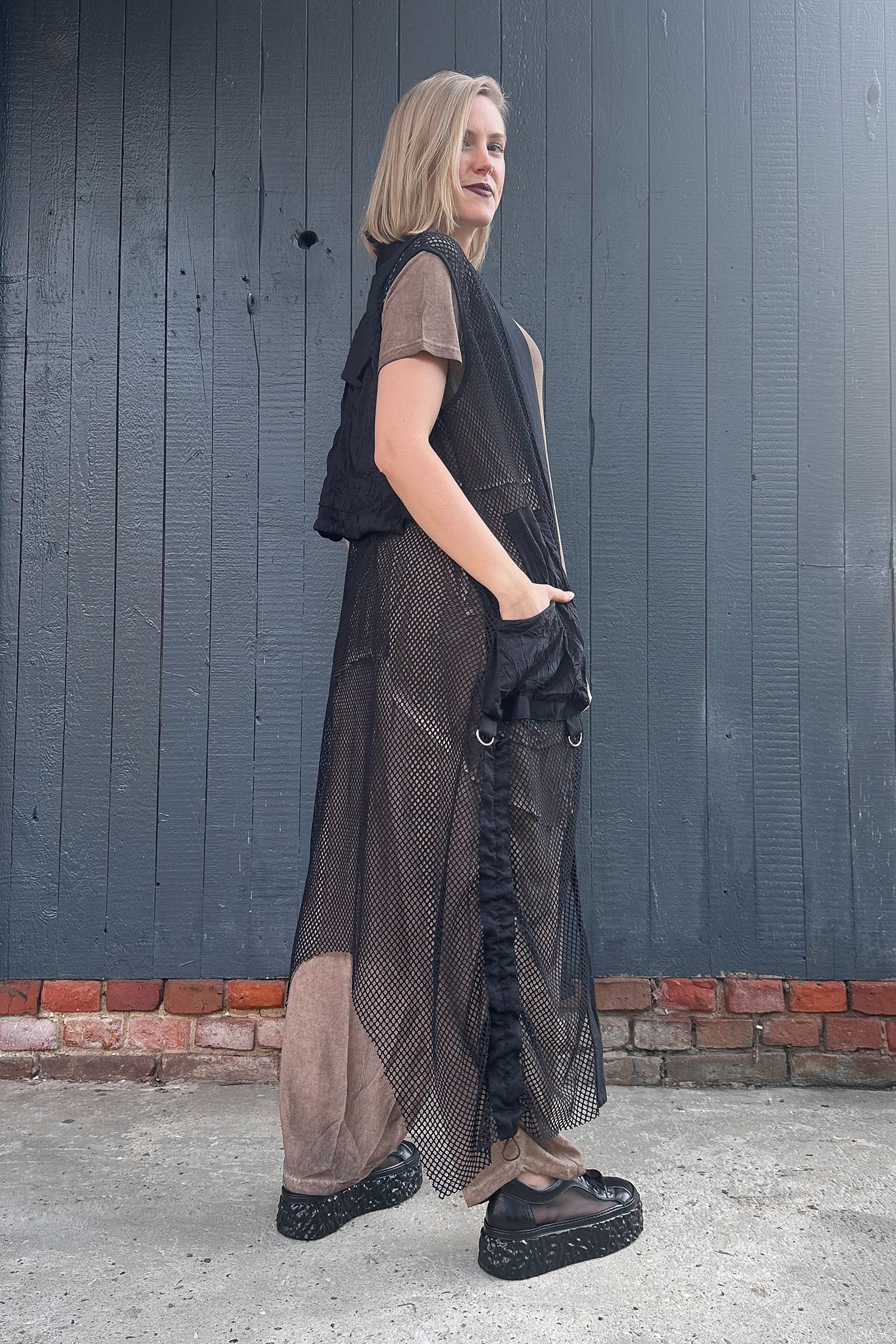 Long mesh vest - Black - 26087 (2611080087)