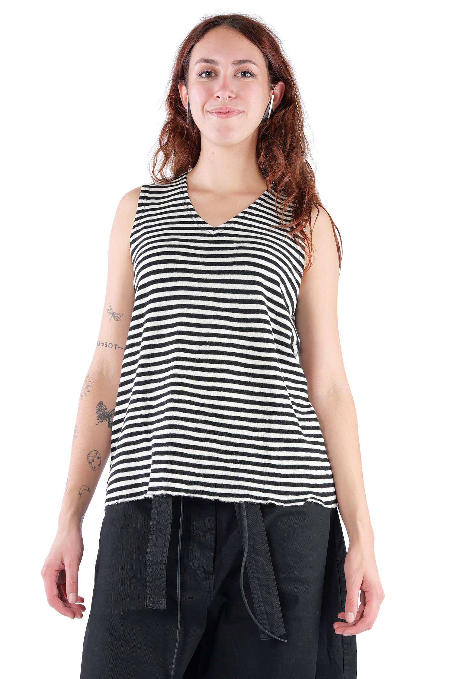 Merino Top - White-Black - 2003