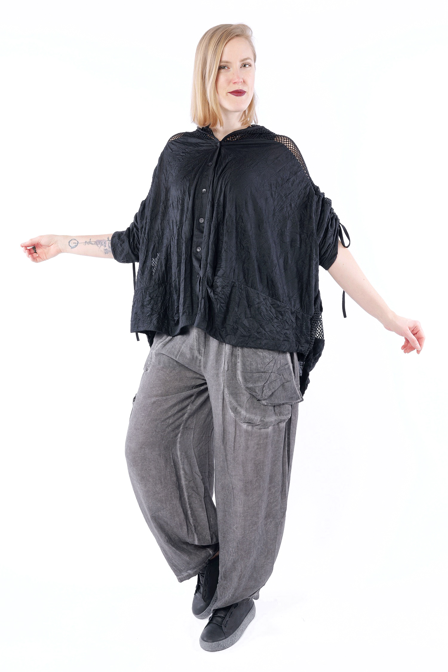 Ausgefallene Jacke - Schwarz - 26081 (2611041081)