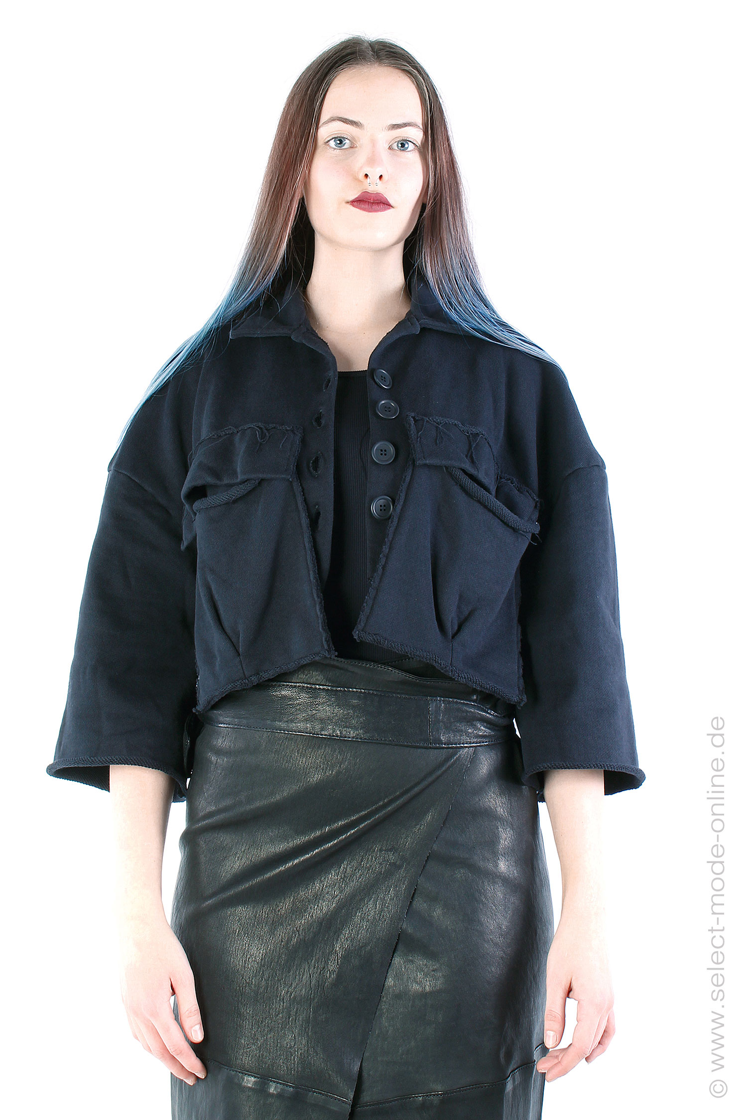 Short sweat jacket - Black - SA-2073