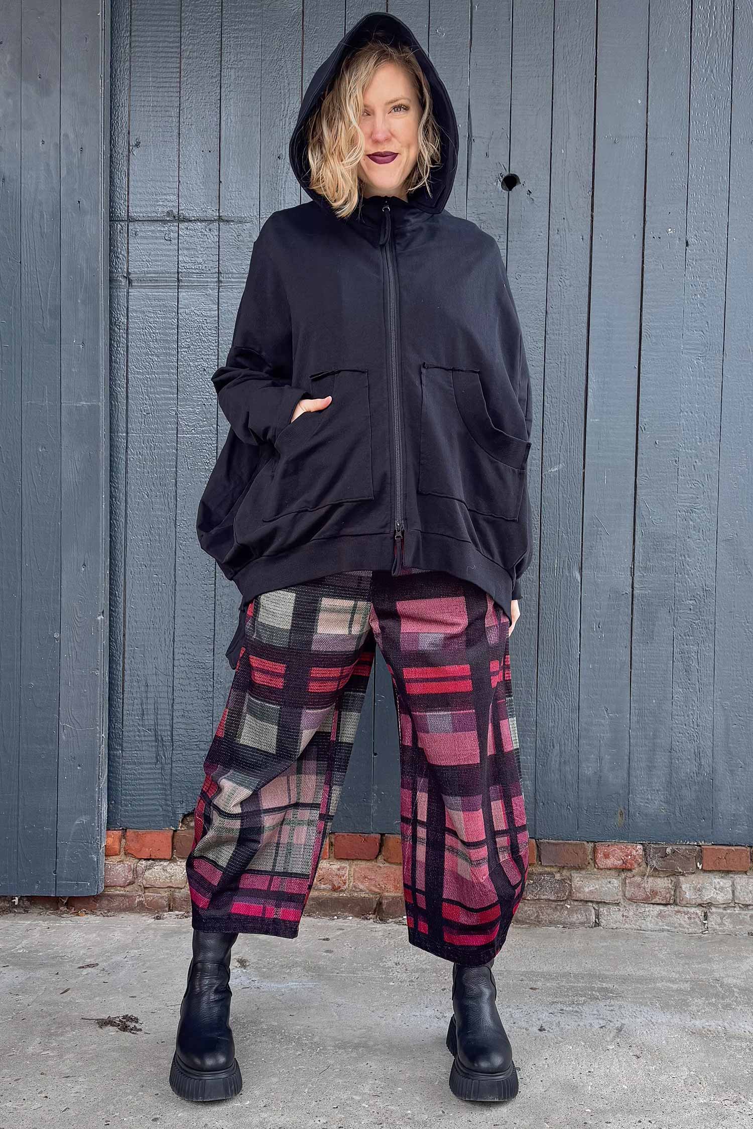 Oversize Sweatjacke - Schwarz - 2263251102