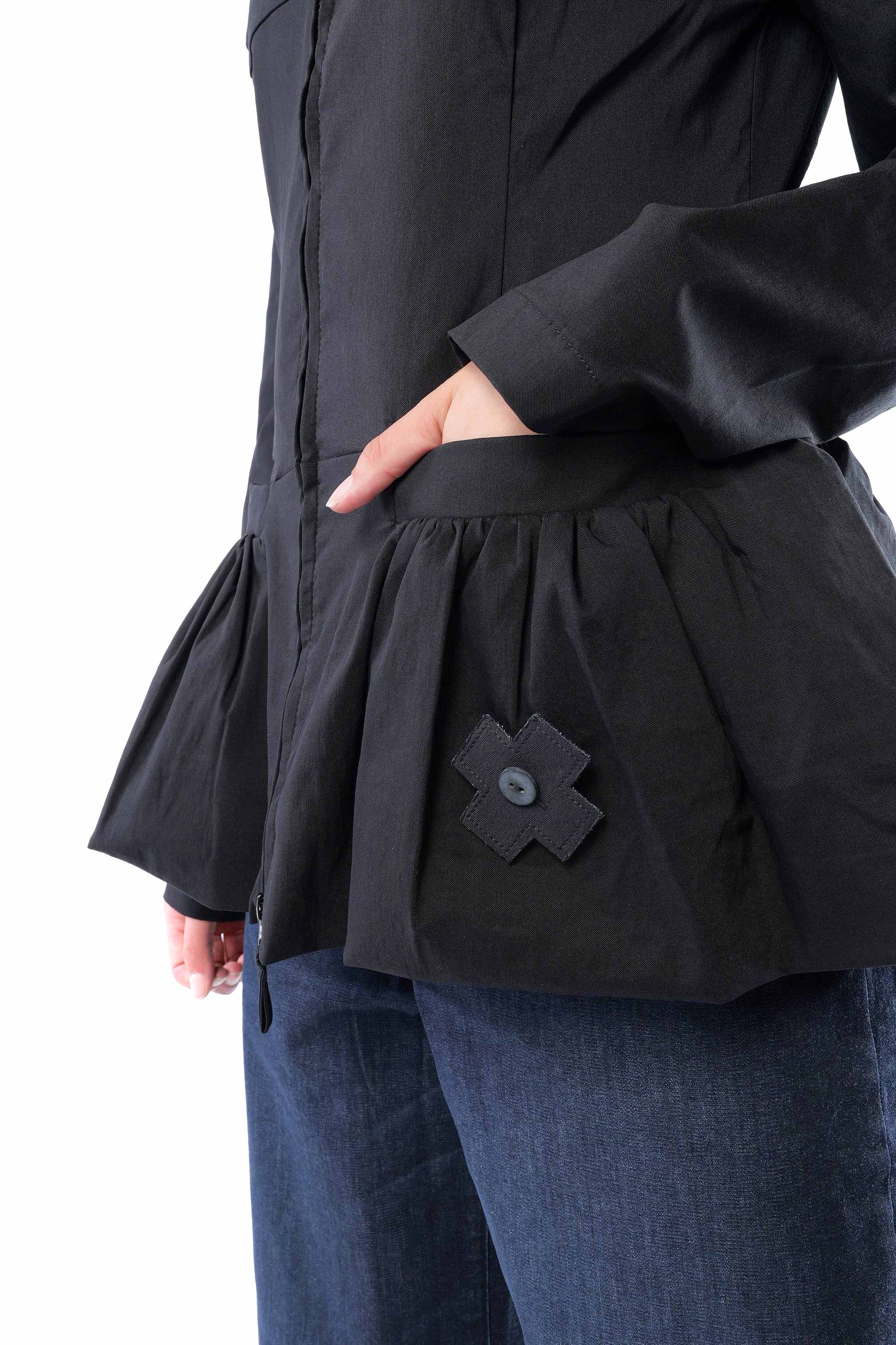 Stretch-Blazerjacke - Schwarz - 8074