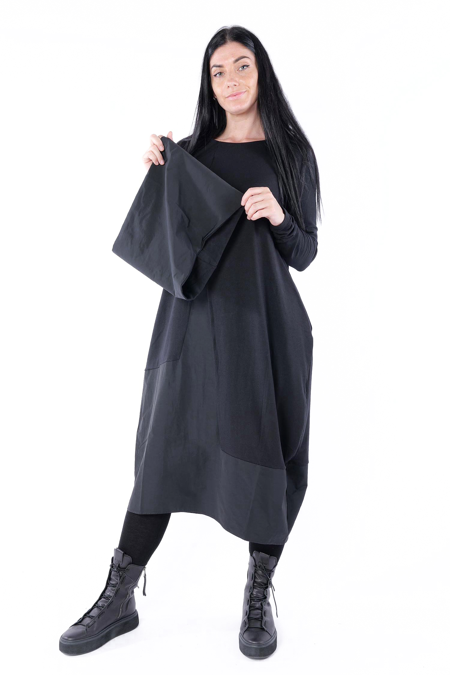 Tulpiges Kleid - Schwarz - 766106