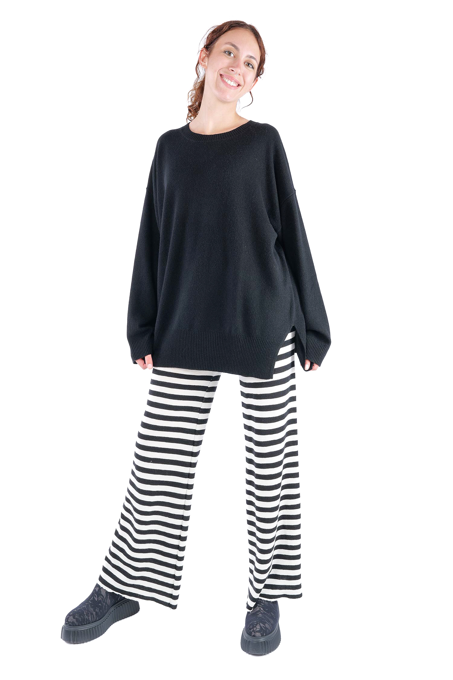 Kaschmir Pullover - Schwarz - 24116A