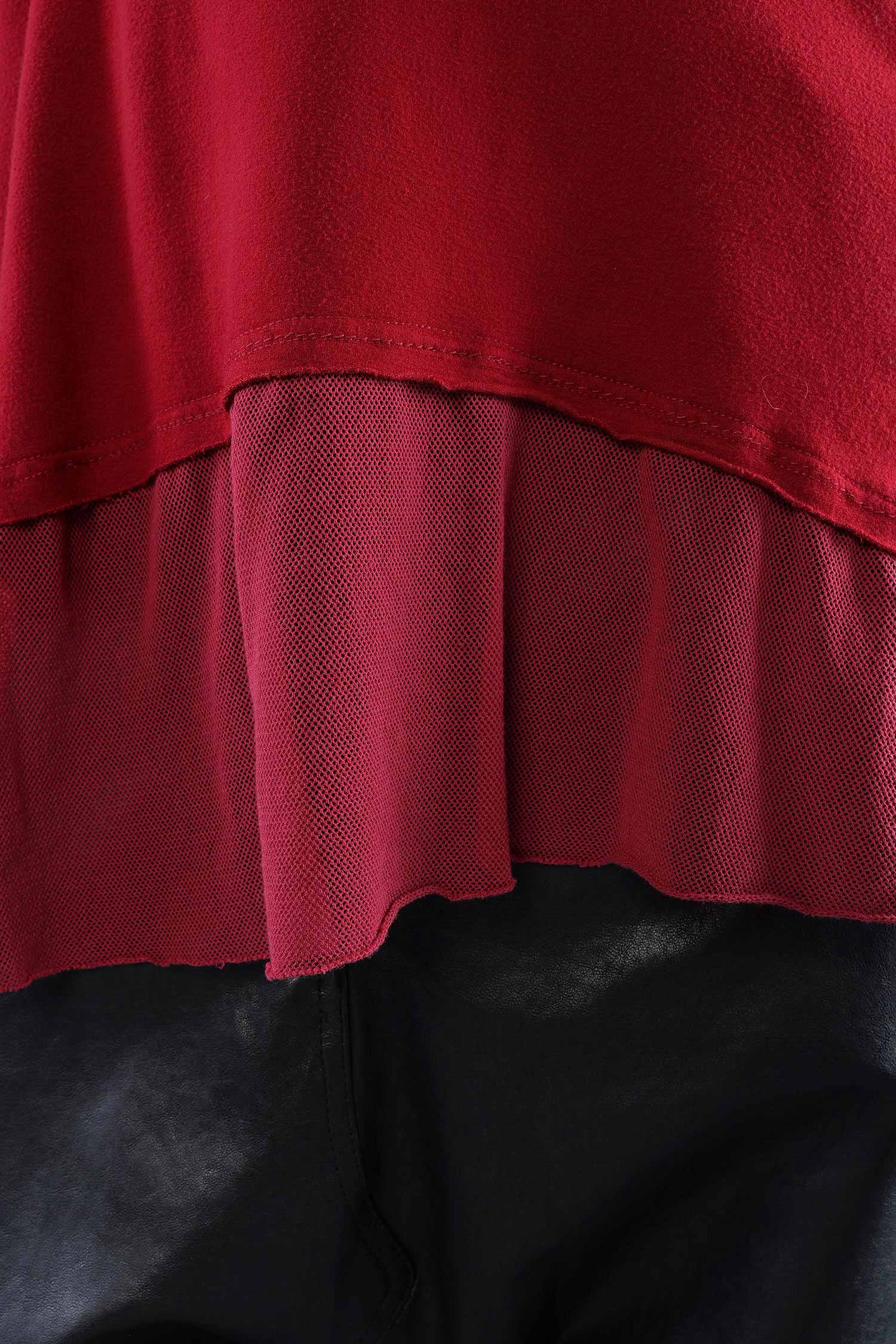 Shirt mit Tüll - Lava - 2263510502