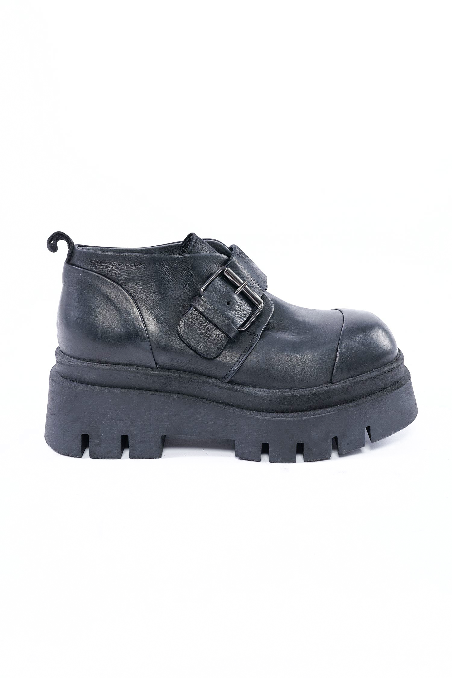 Leather monkstraps - black - 4005