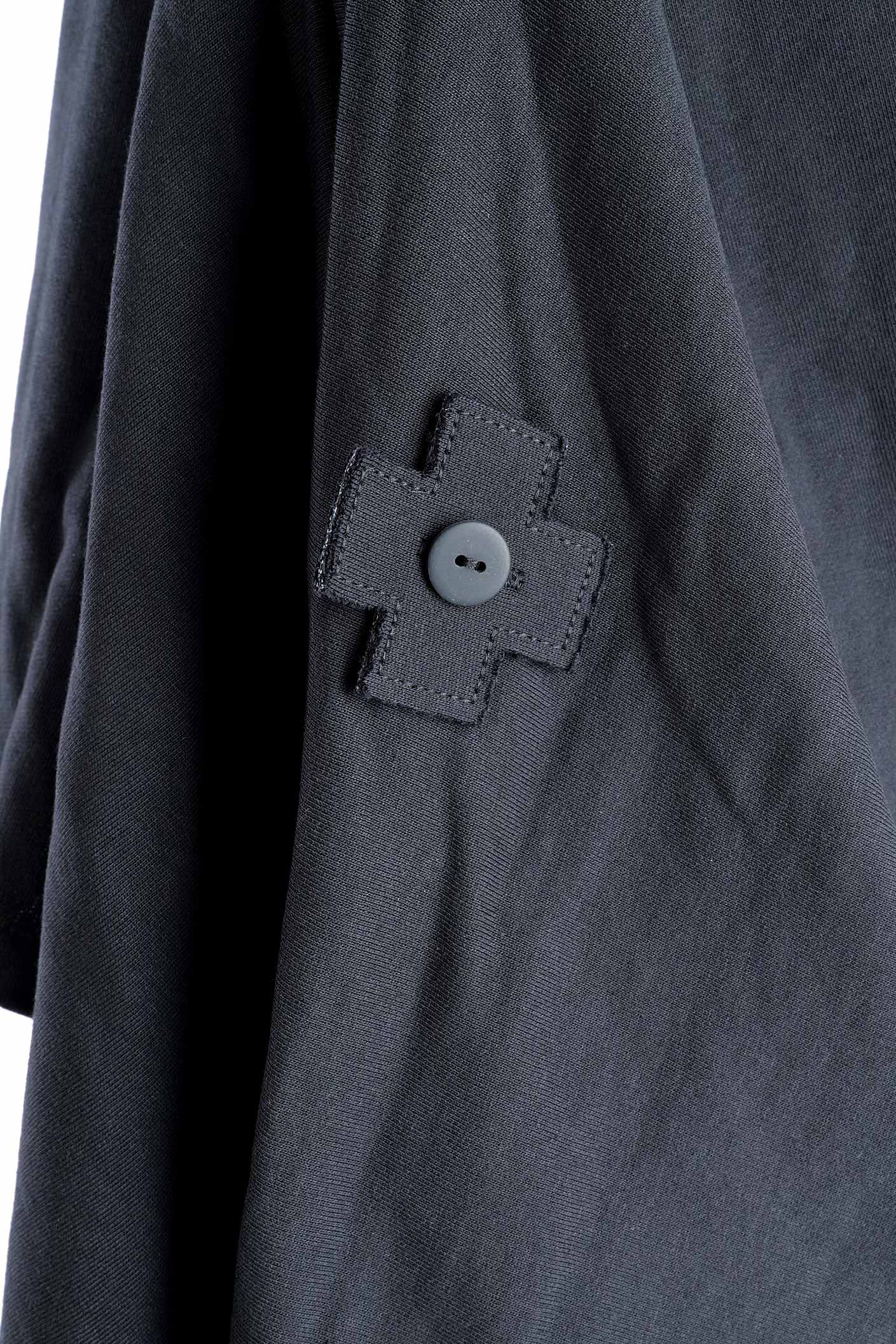 Asymmetrischer Sweatpullover - Schwarz - 2135