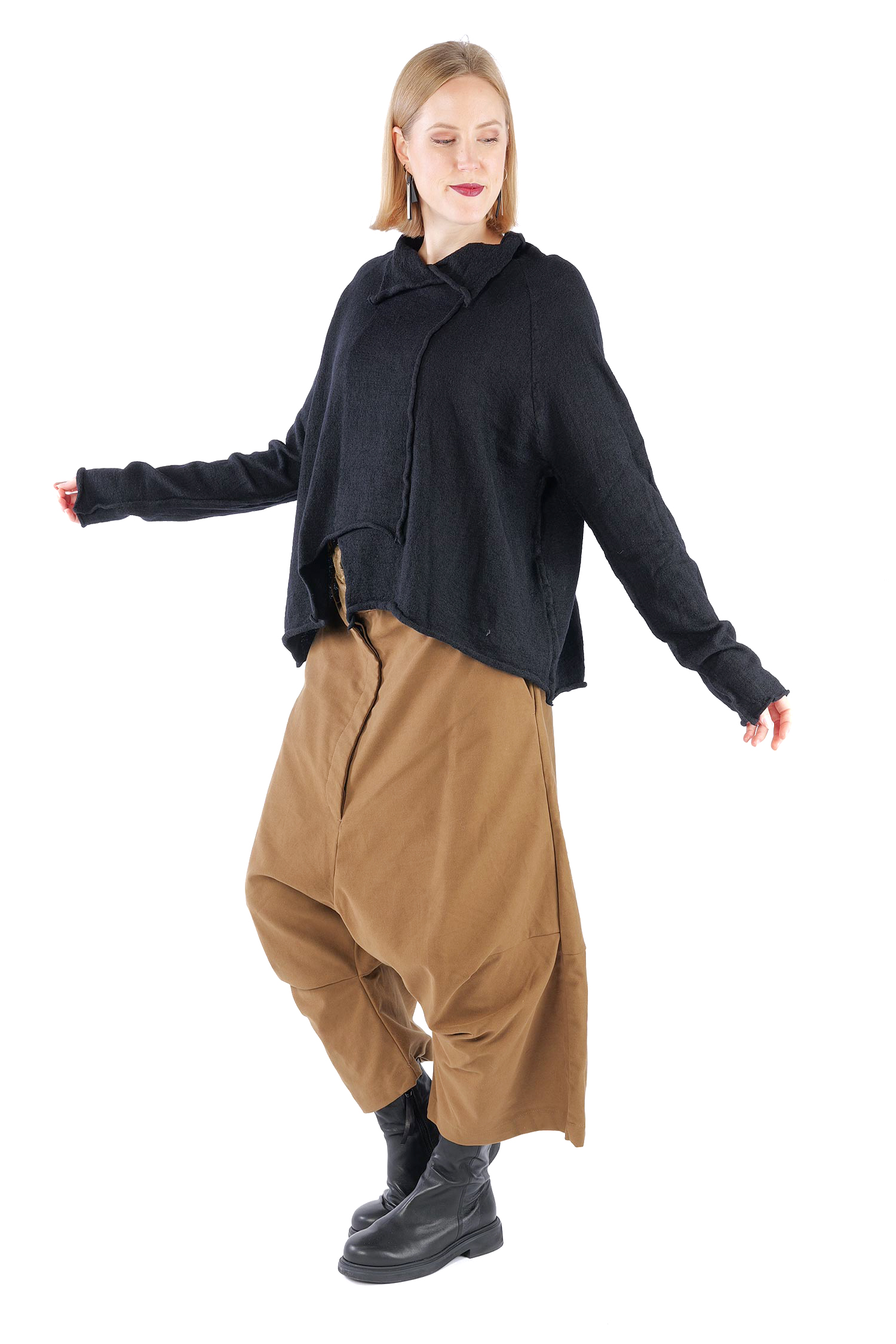 Oversize Wollpullover - Schwarz - 2261680713