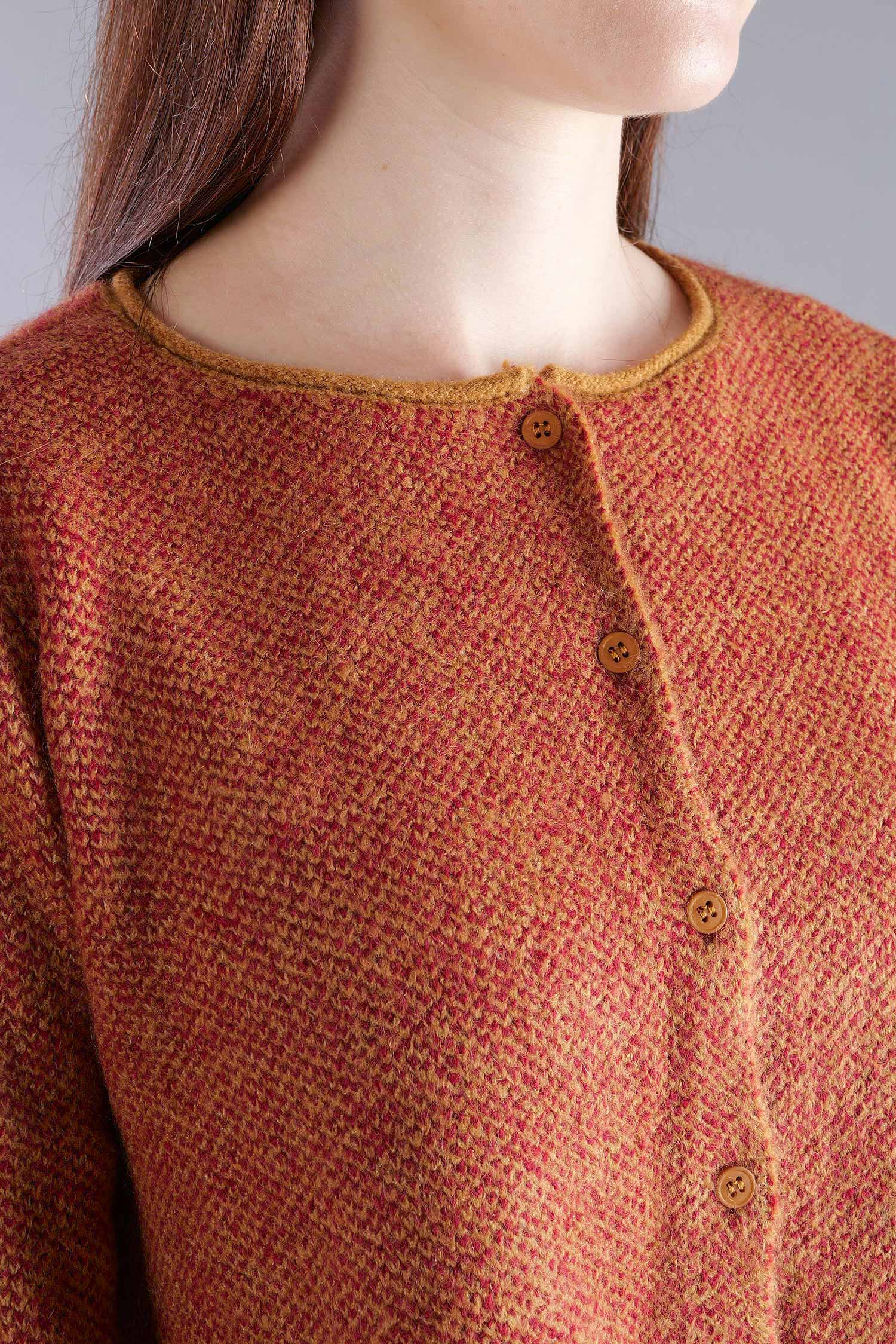 Strickjacke - Bronze lava jacquard - 2263277101