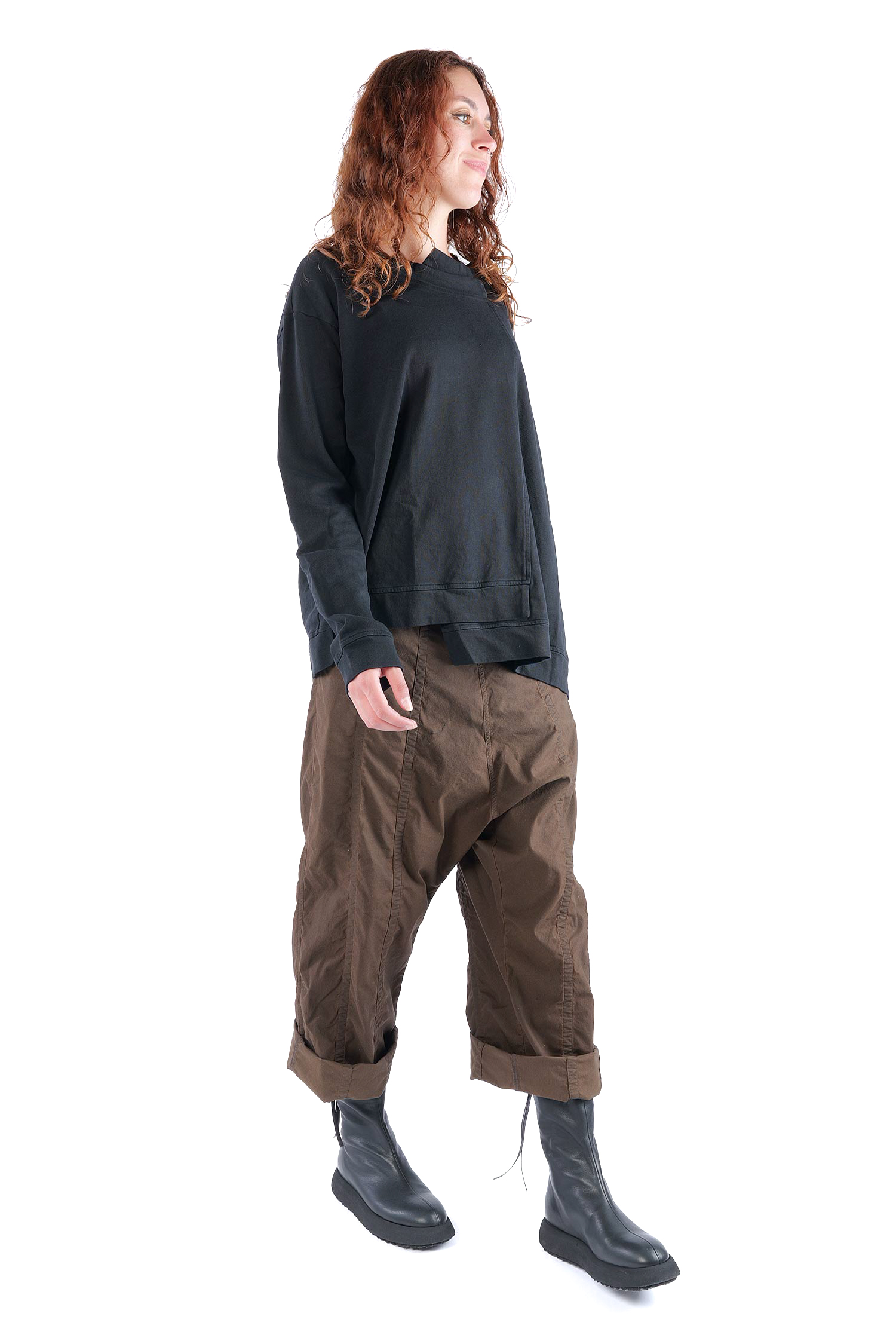 Asymmetrischer Sweater - Schwarz - 2263290501