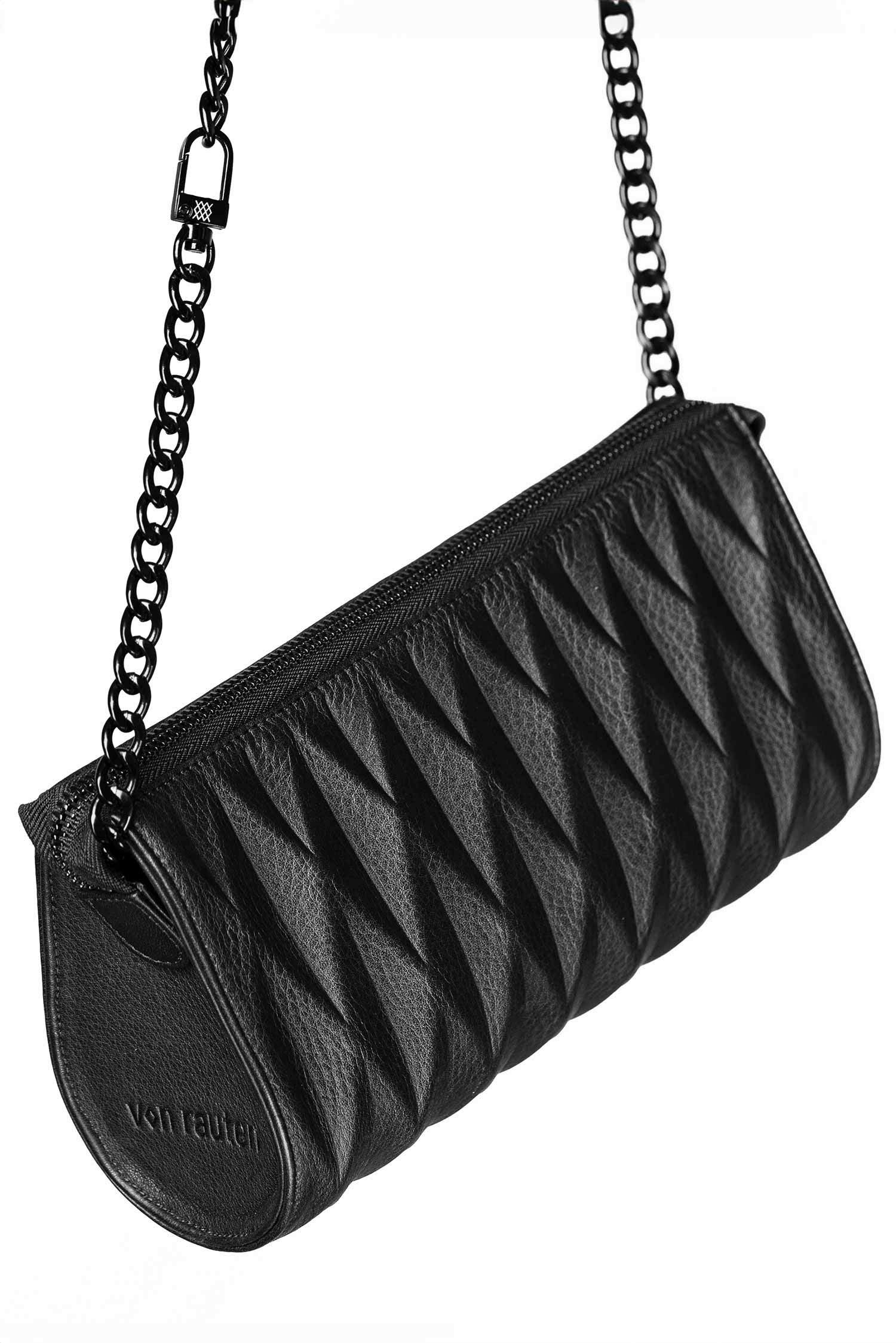 Leder Clutch - Schwarz - Clutch Bag