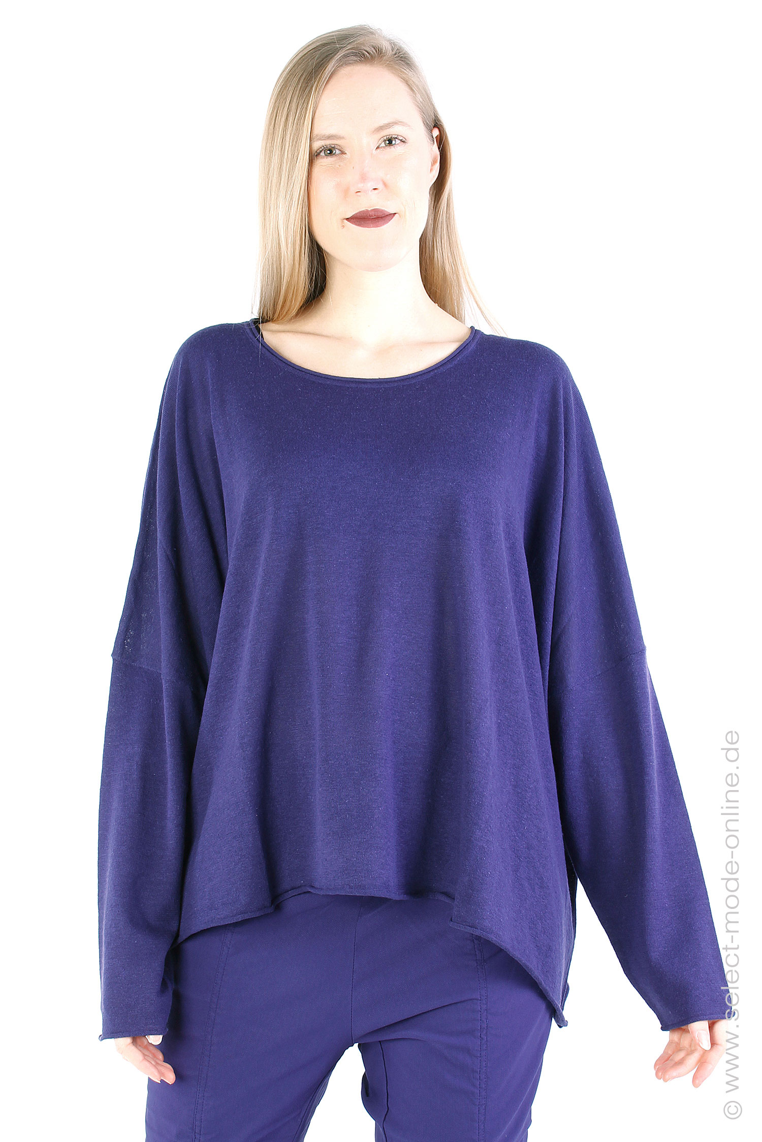 Oversize knit pullover - Azur - 1243280706